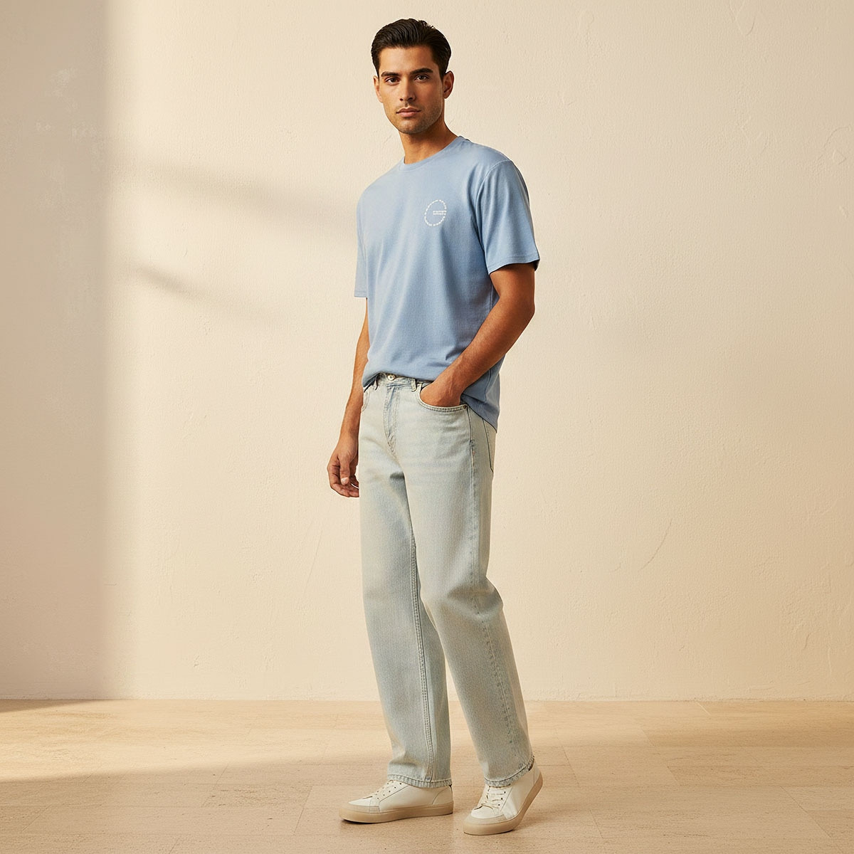 Lee Cooper Regular Fit Crew Neck Short Sleeves Logo Print T-shirt-men-clothing-tshirtsandpolos-tshirts-image-3