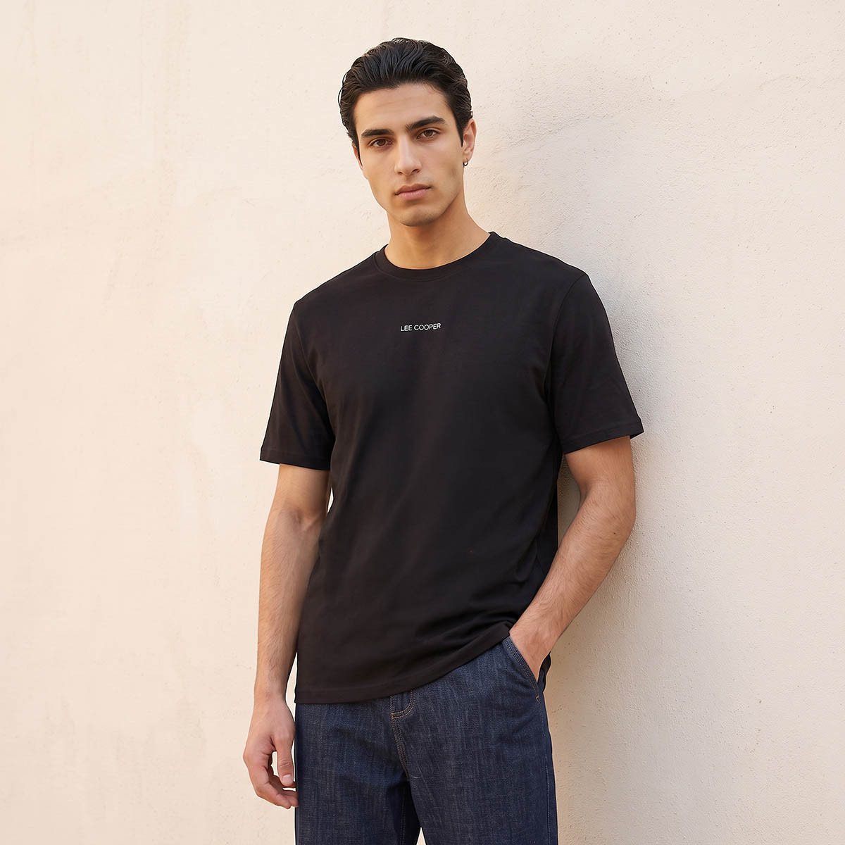 Lee Cooper Regular Fit Crew Neck Short Sleeves Logo Print T-shirt-men-clothing-tshirtsandpolos-tshirts-image-1