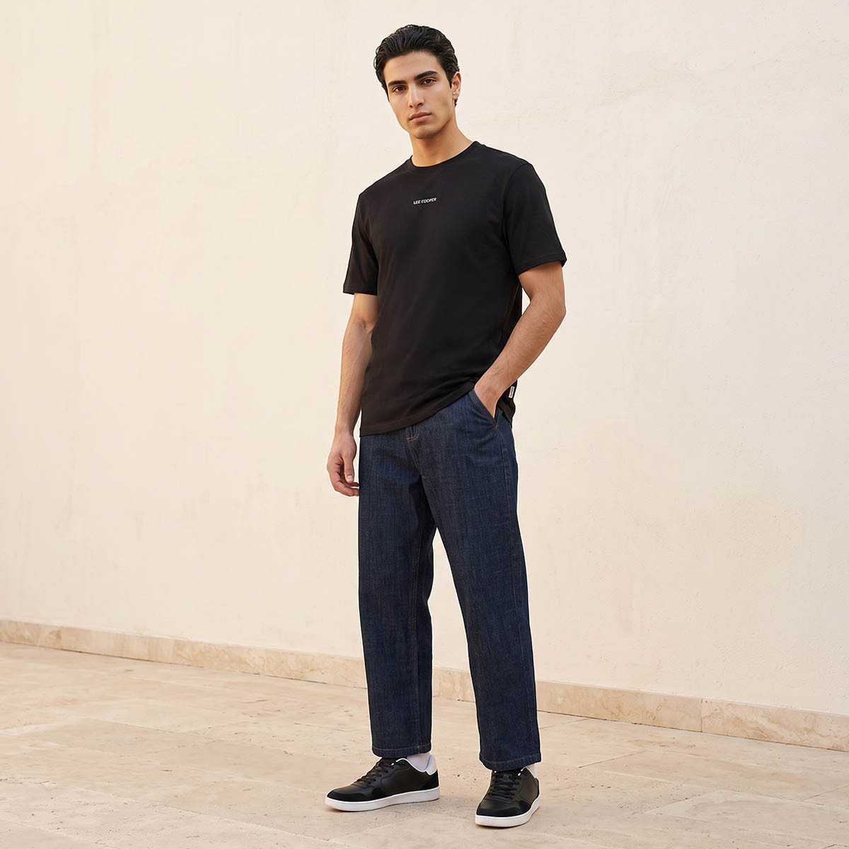 Lee Cooper Regular Fit Crew Neck Short Sleeves Logo Print T-shirt-men-clothing-tshirtsandpolos-tshirts-image-3