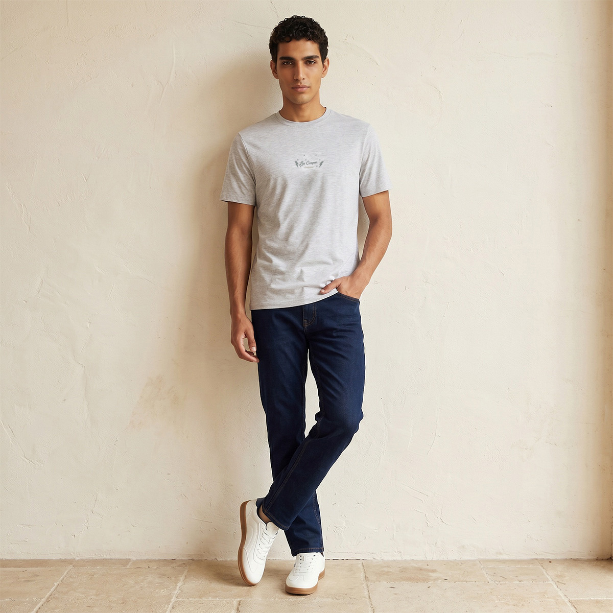 Lee Cooper Regular Fit Crew Neck Short Sleeves Logo Print T-shirt-men-clothing-tshirtsandpolos-tshirts-image-3