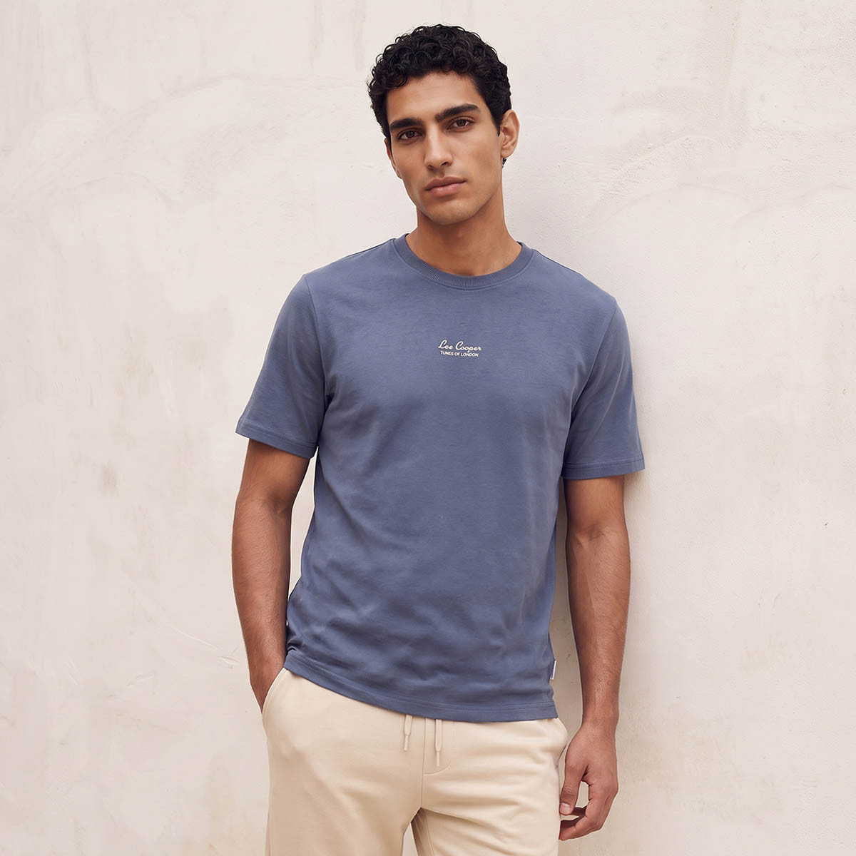 Lee Cooper Regular Fit Crew Neck Short Sleeves Logo Print T-shirt-men-clothing-tshirtsandpolos-tshirts-image-1