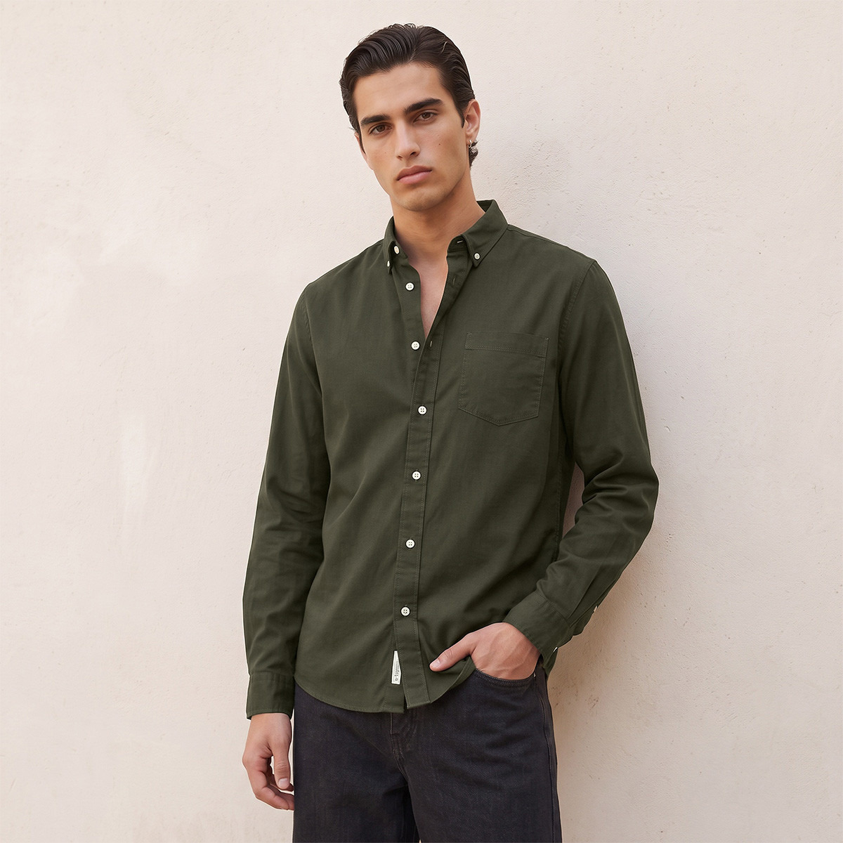 قميص بأكمام طويلة من لي كوبر-men-clothing-shirts-image-1
