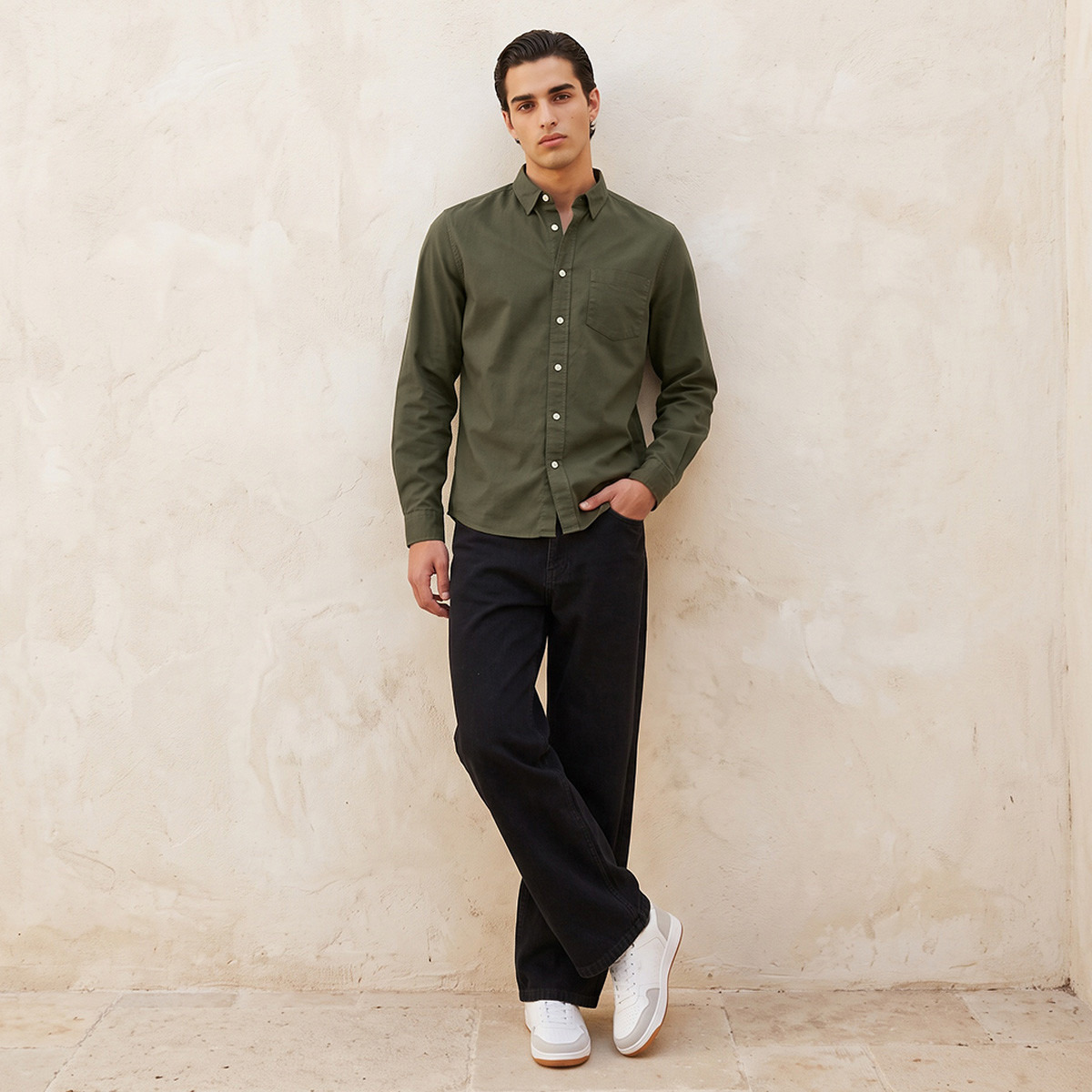 قميص بأكمام طويلة من لي كوبر-men-clothing-shirts-image-2