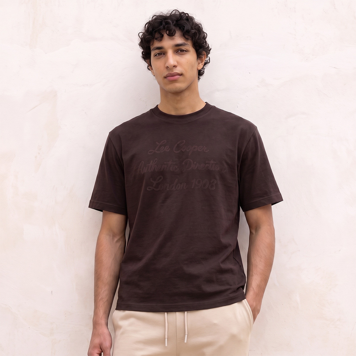 Lee Cooper Logo Print Crew Neck T-shirt-men-clothing-tshirtsandpolos-tshirts-image-1