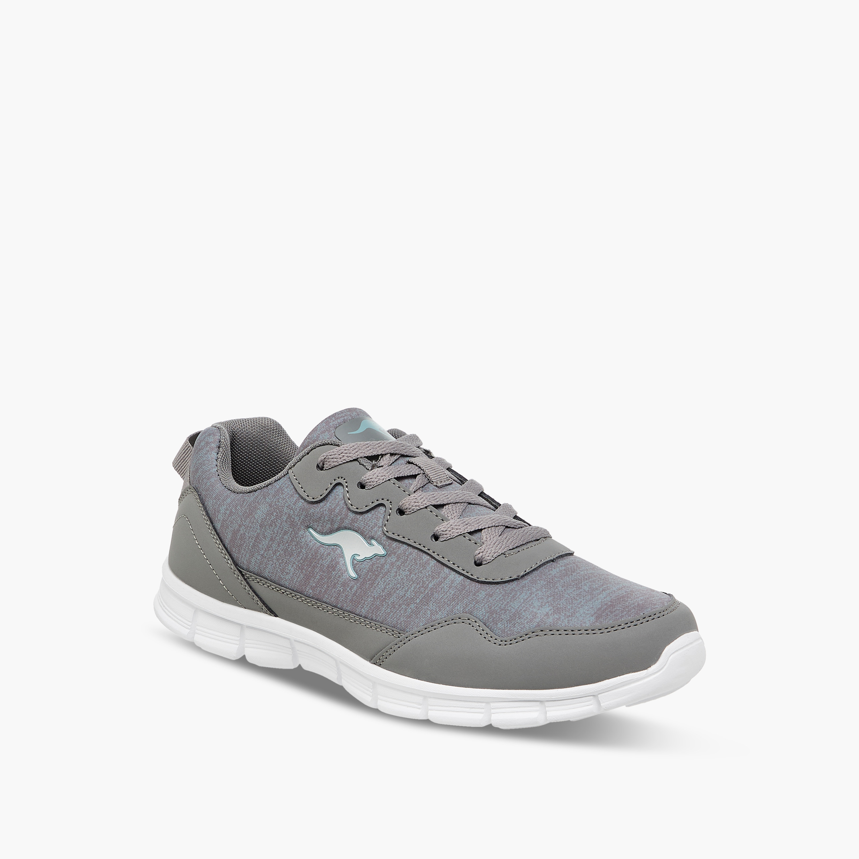 KangaROOS Women's Panelled Sports Shoes with Lace-Up Closure-women-shoes-sports-image-2