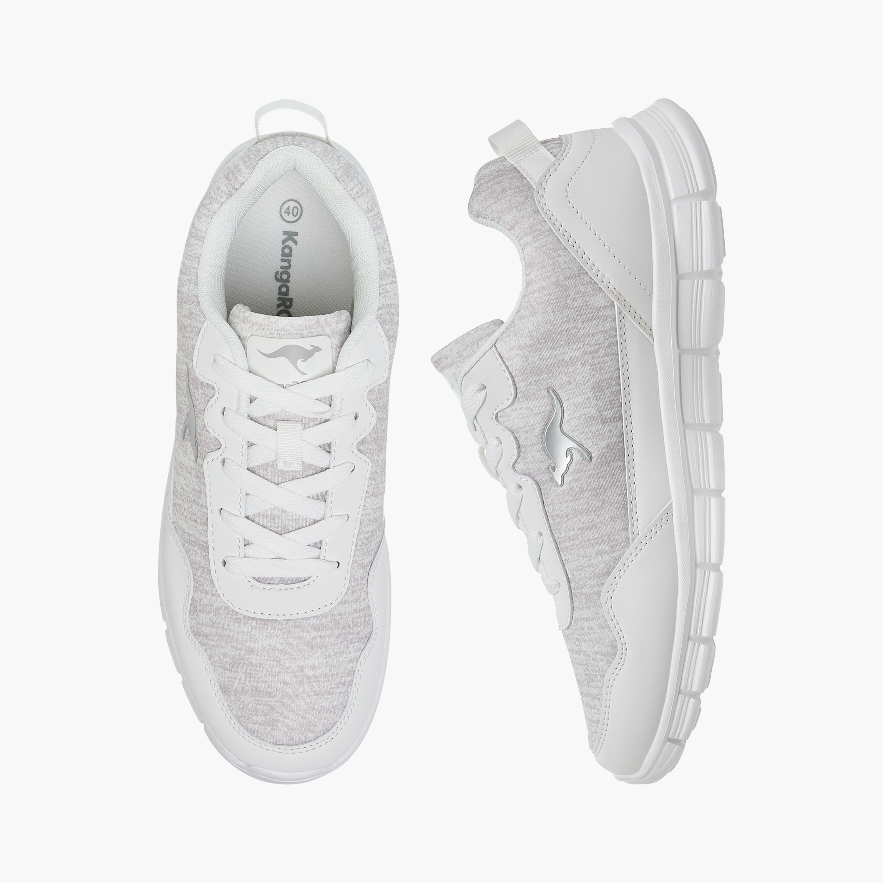 KangaROOS Women's Panelled Sports Shoes with Lace-Up Closure-women-shoes-sports-image-1