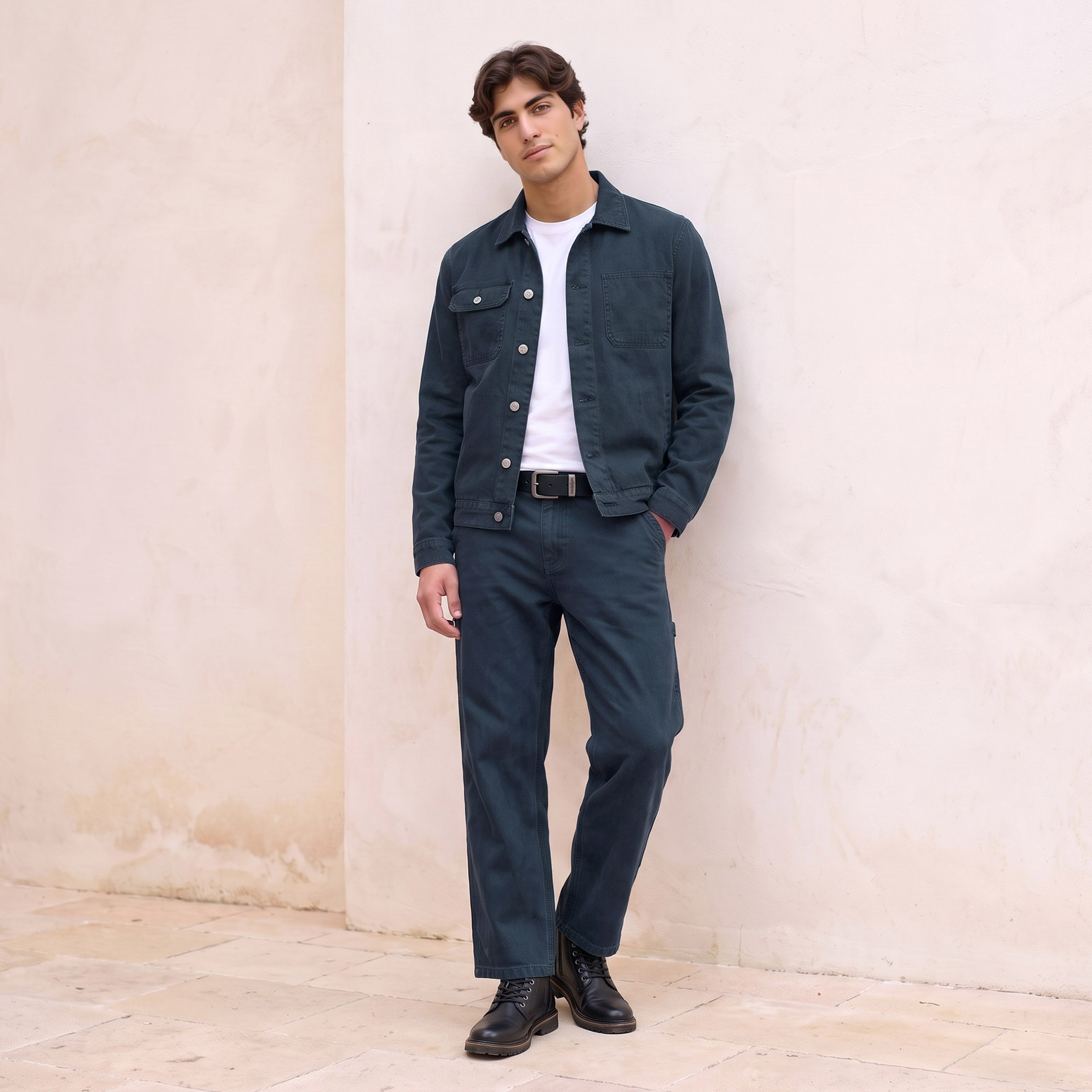 جاكيت قطن بجيوب طي من لي كوبر-men-clothing-jacketsandblazers-jackets-image-3