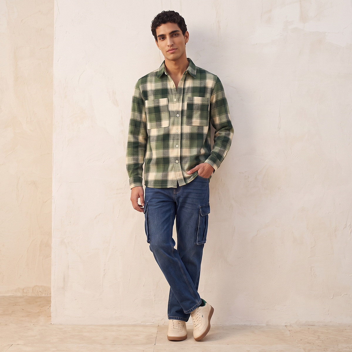 Lee Cooper Regular Fit Cotton Checked Shirt-men-clothing-shirts-image-2
