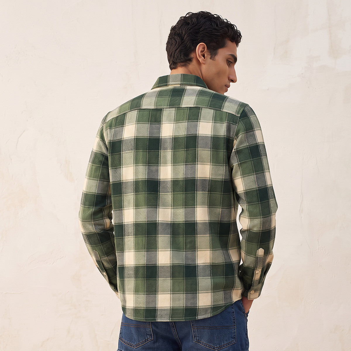 Lee Cooper Regular Fit Cotton Checked Shirt-men-clothing-shirts-image-3