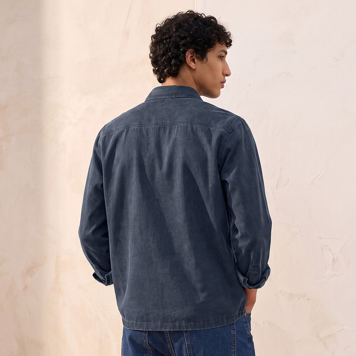 جاكيت قطن بياقة من لي كوبر-men-clothing-jacketsandblazers-jackets-image-4