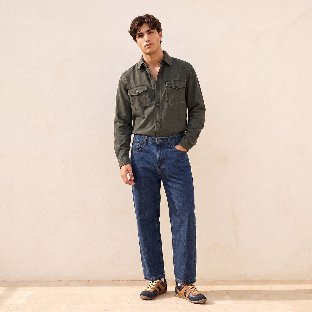 جاكيت قطن بياقة من لي كوبر-men-clothing-jacketsandblazers-jackets-image-3