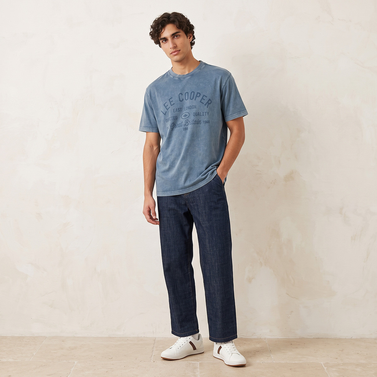 Lee Cooper Crew Neck Short Sleeves Logo Print T-shirt-men-clothing-tshirtsandpolos-tshirts-image-3