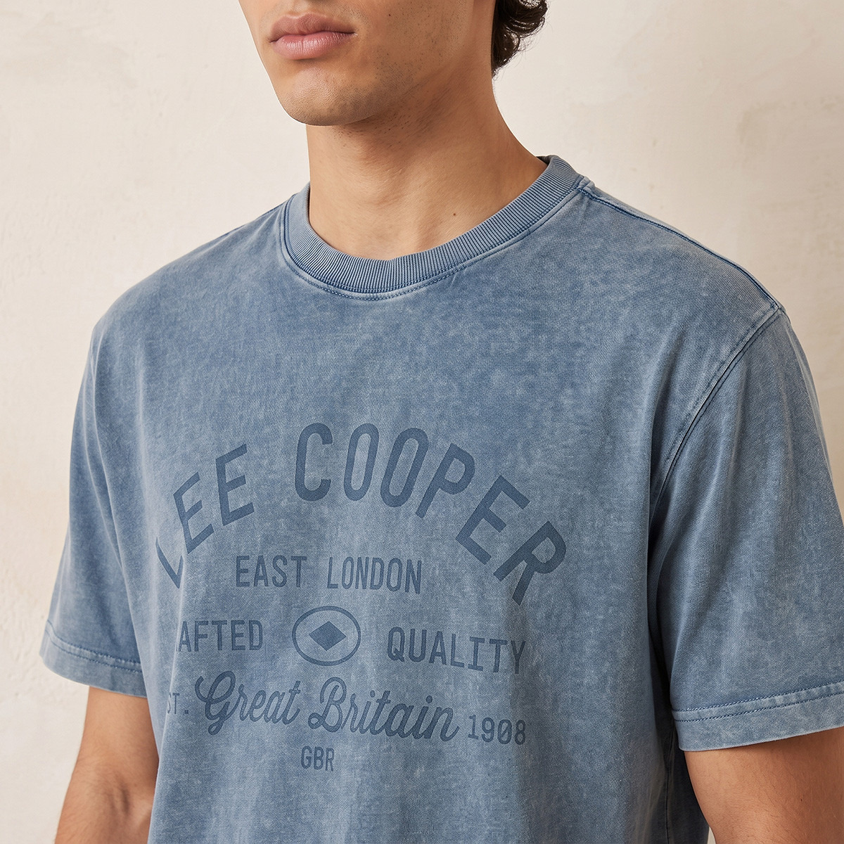 Lee Cooper Crew Neck Short Sleeves Logo Print T-shirt-men-clothing-tshirtsandpolos-tshirts-image-5