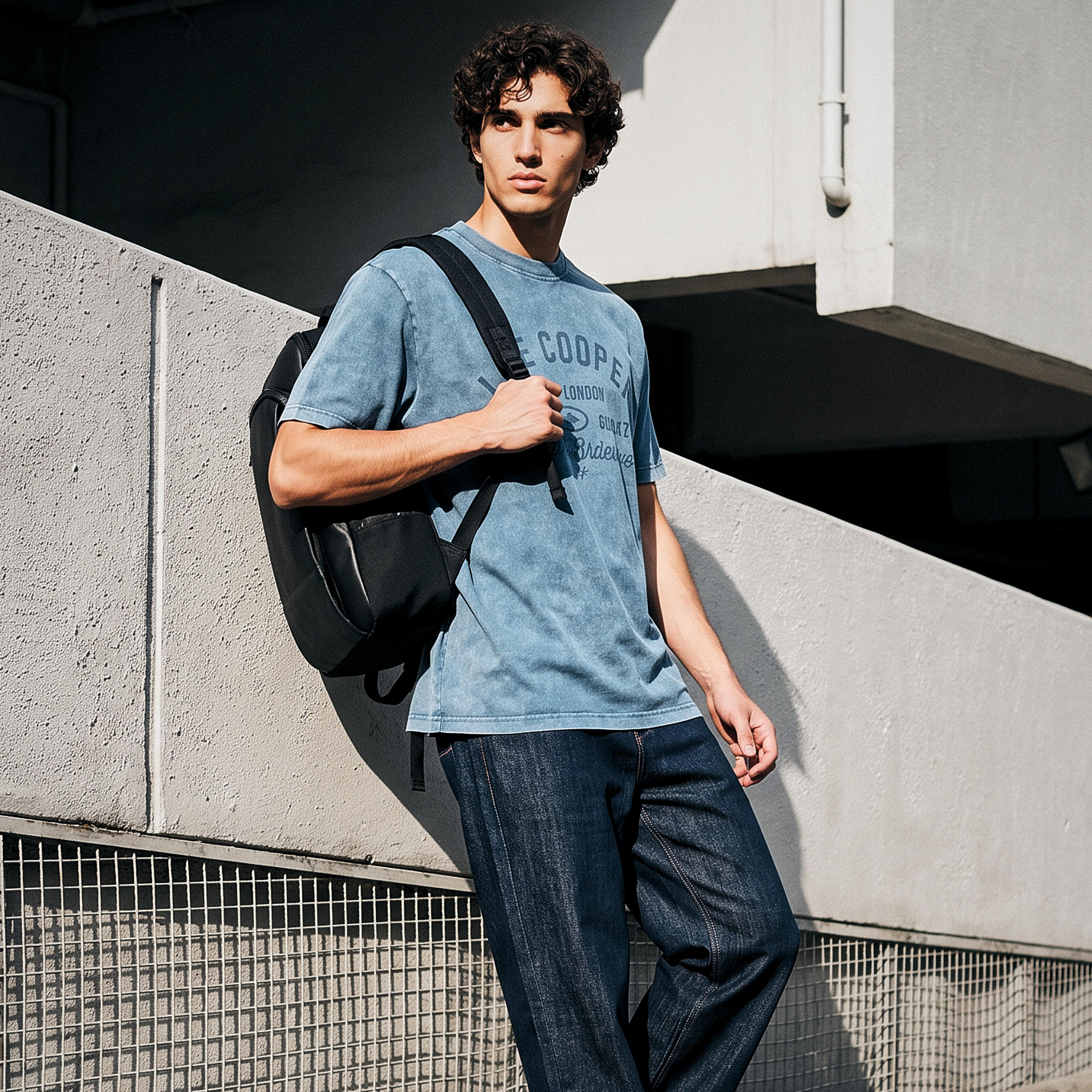 Lee Cooper Crew Neck Short Sleeves Logo Print T-shirt-men-clothing-tshirtsandpolos-tshirts-image-1