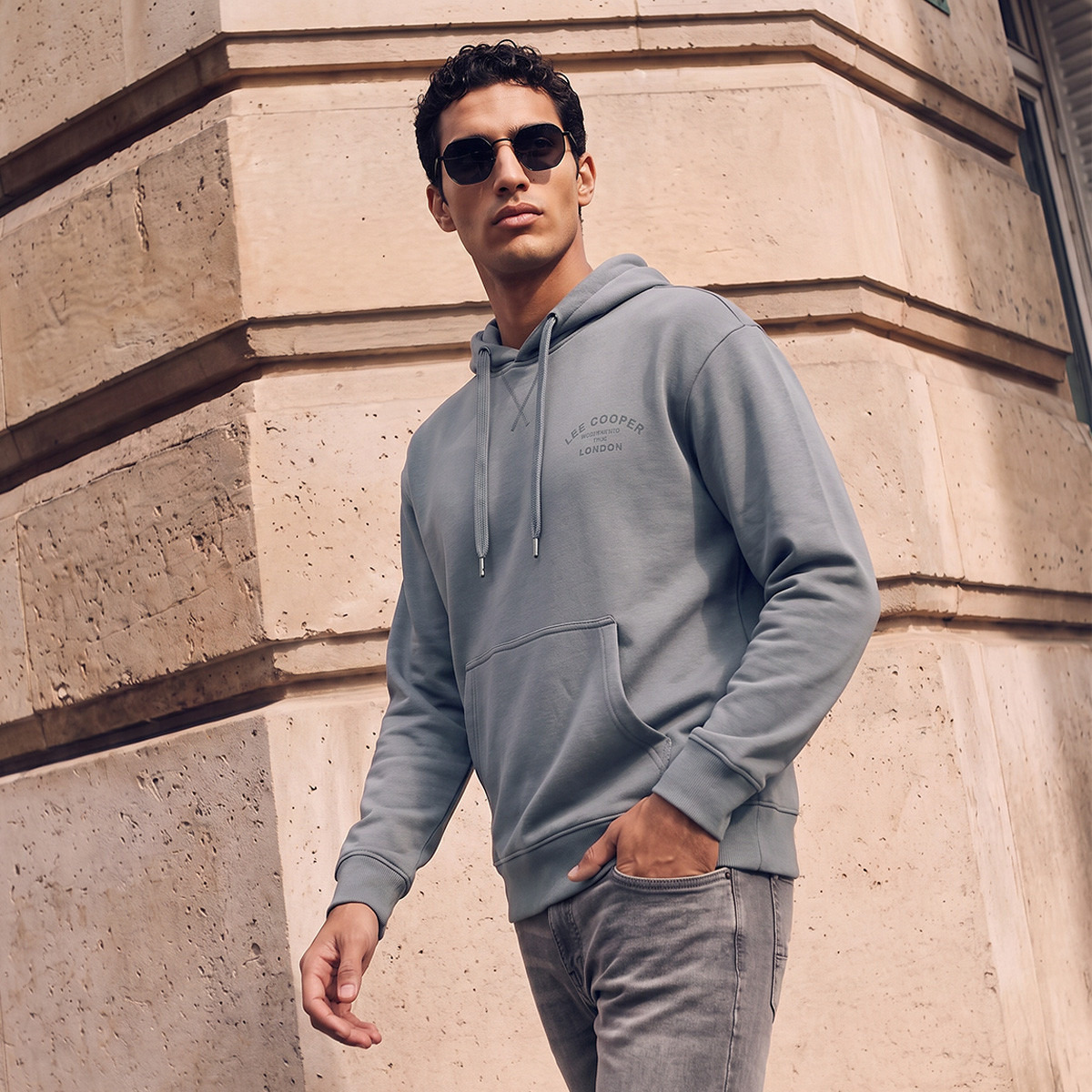 Lee Cooper Logo Hoodie-men-winterwear-hoodiesandsweatshirts-image-1
