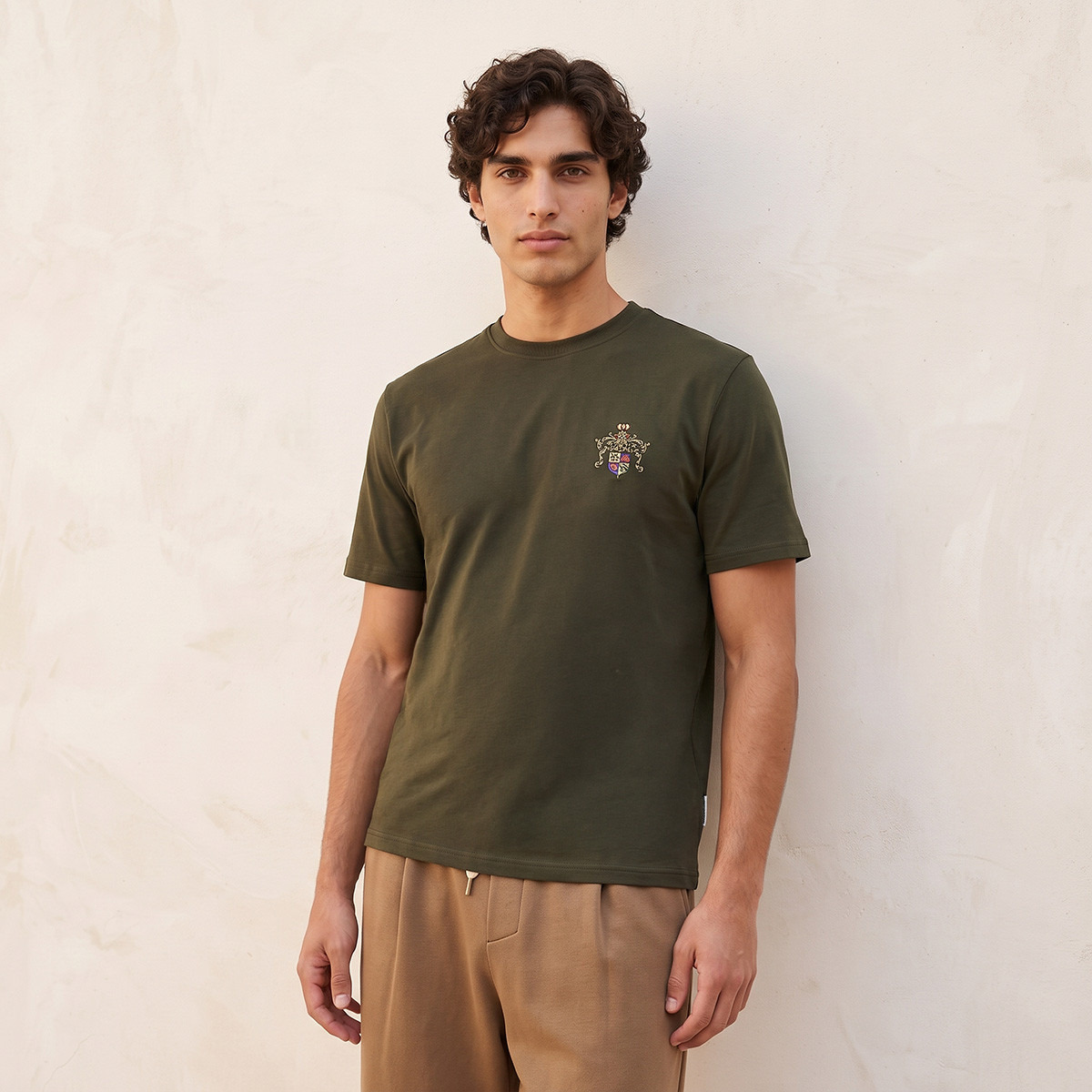 Lee Cooper Crew Neck Short Sleeves Logo Print T-shirt-men-clothing-tshirtsandpolos-tshirts-image-1