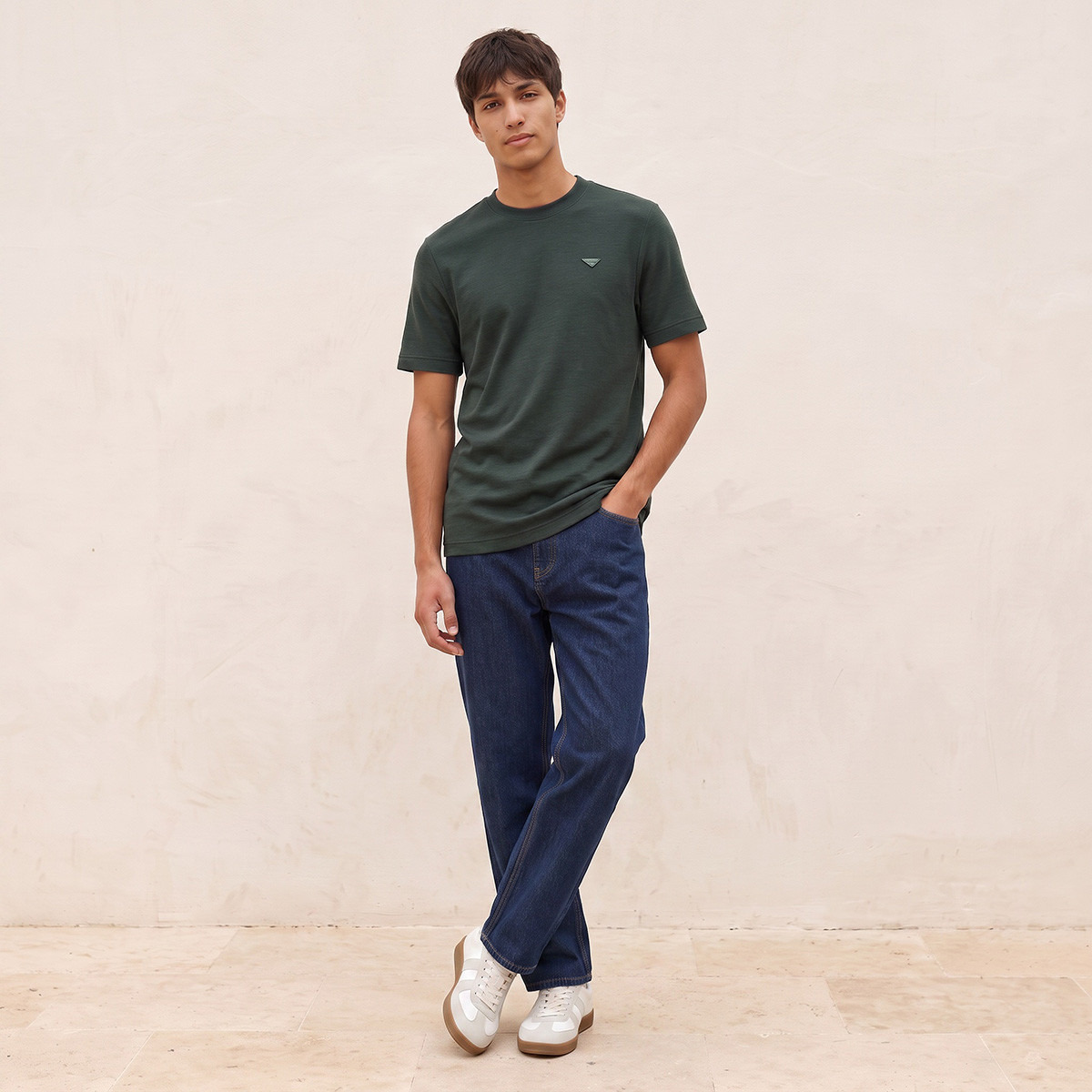 Lee Cooper Regular Fit Crew Neck Textured T-shirt-men-clothing-tshirtsandpolos-tshirts-image-2