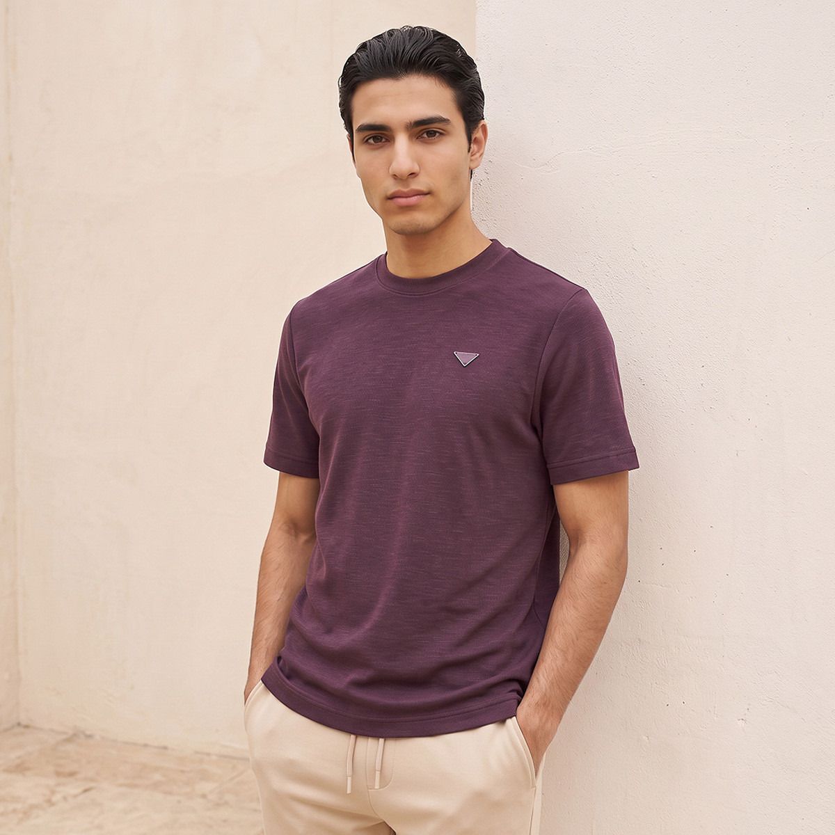 Lee Cooper Regular Fit Crew Neck Textured T-shirt-men-clothing-tshirtsandpolos-tshirts-image-4