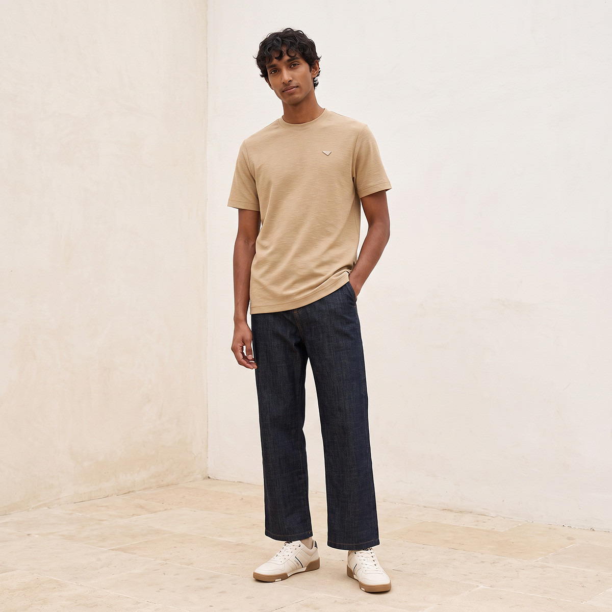 Lee Cooper Regular Fit Crew Neck Textured T-shirt-men-clothing-tshirtsandpolos-tshirts-image-2