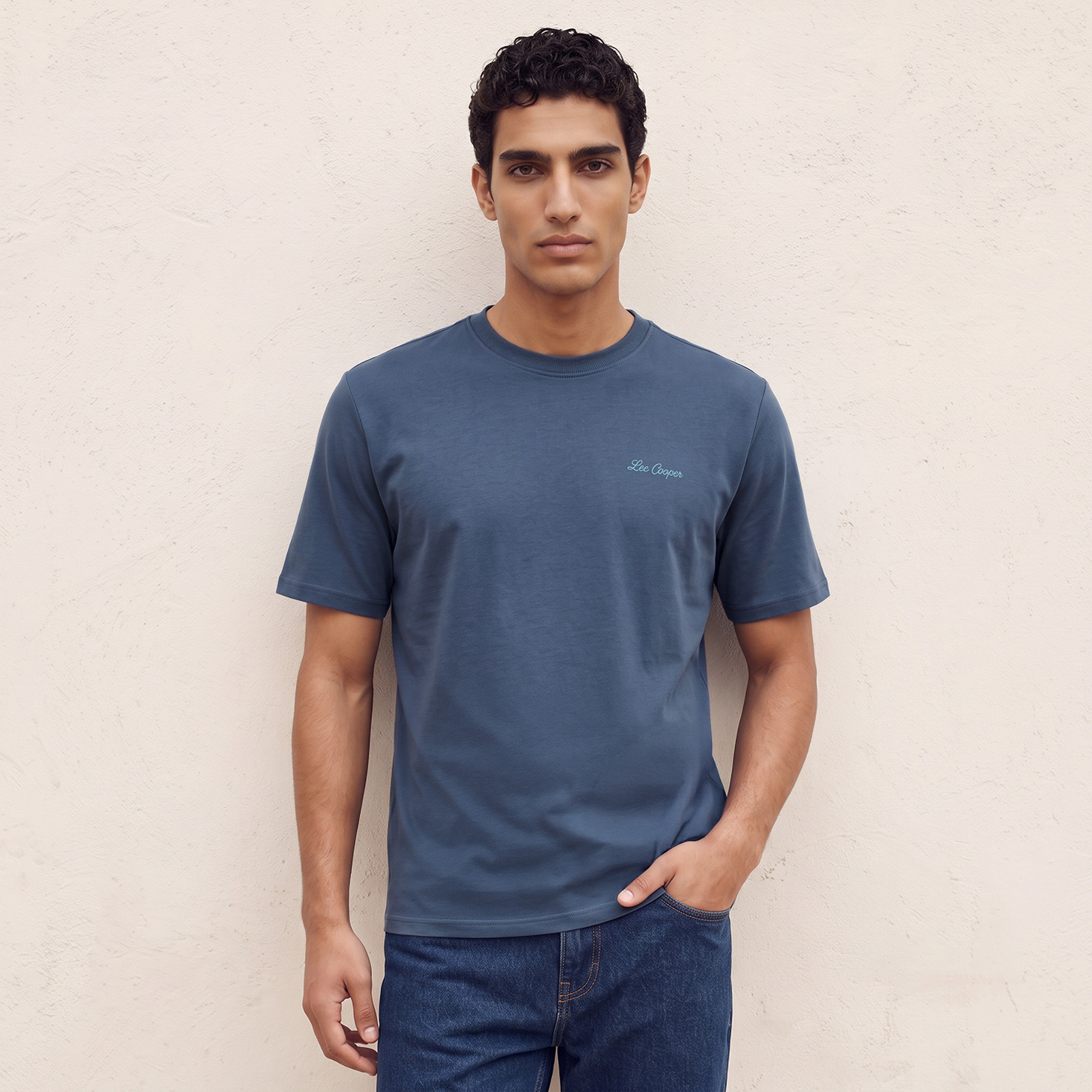 Lee Cooper Regular Fit Cotton Crew Neck T-shirt-men-clothing-tshirtsandpolos-tshirts-image-3