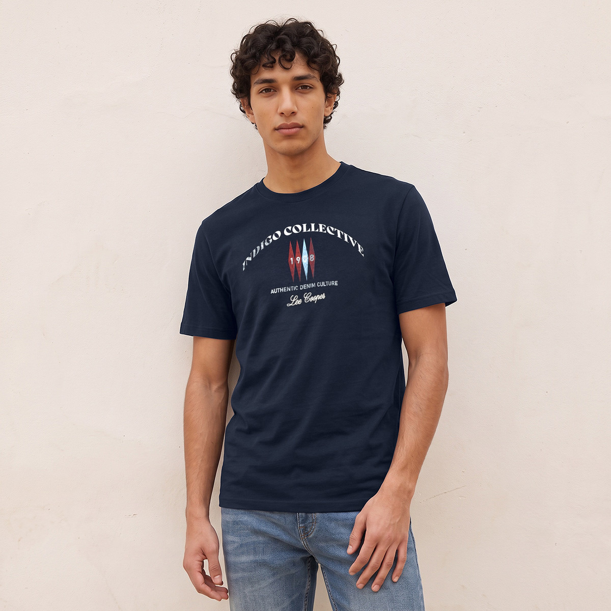 Lee Cooper Regular Fit Cotton Crew Neck T-shirt-men-clothing-tshirtsandpolos-tshirts-image-1