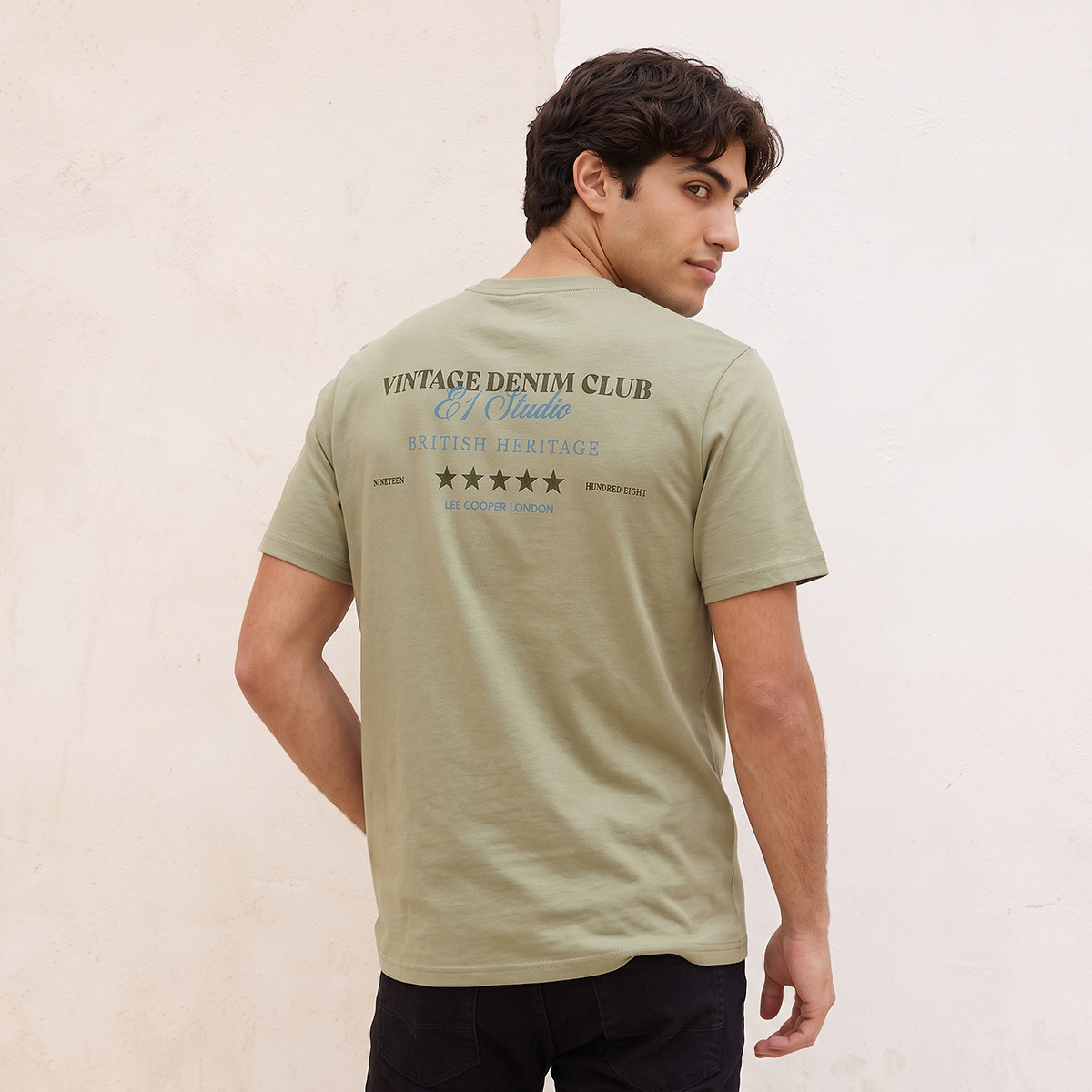 Lee Cooper Regular Fit Cotton Crew Neck T-shirt-men-clothing-tshirtsandpolos-tshirts-image-1