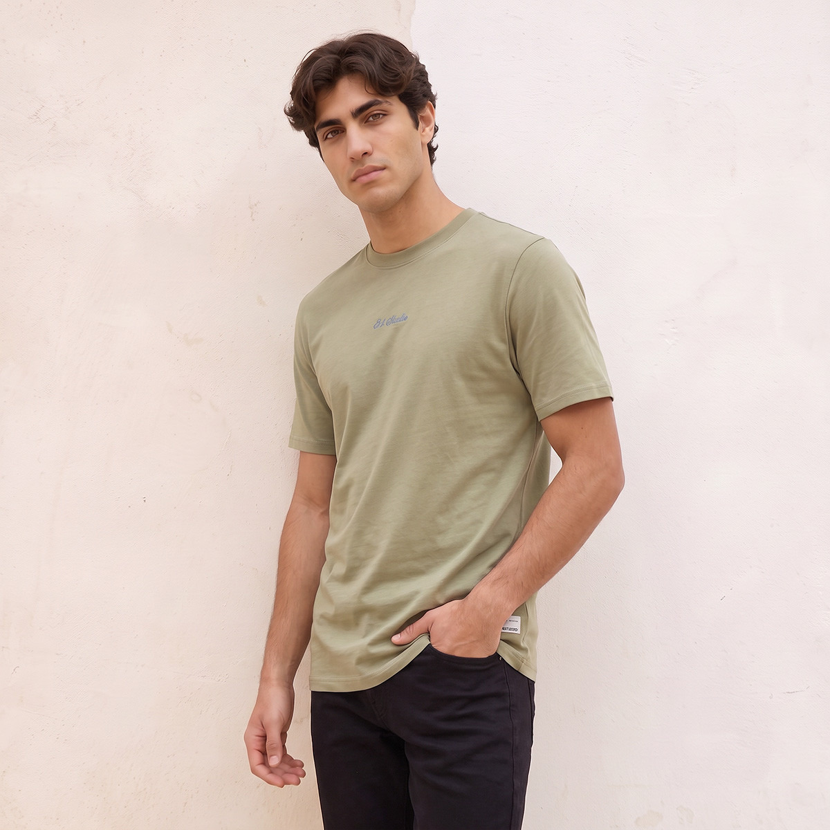 Lee Cooper Regular Fit Cotton Crew Neck T-shirt-men-clothing-tshirtsandpolos-tshirts-image-3