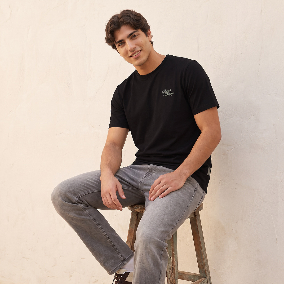 Lee Cooper Regular Fit Cotton Crew Neck T-shirt-men-clothing-tshirtsandpolos-tshirts-image-4