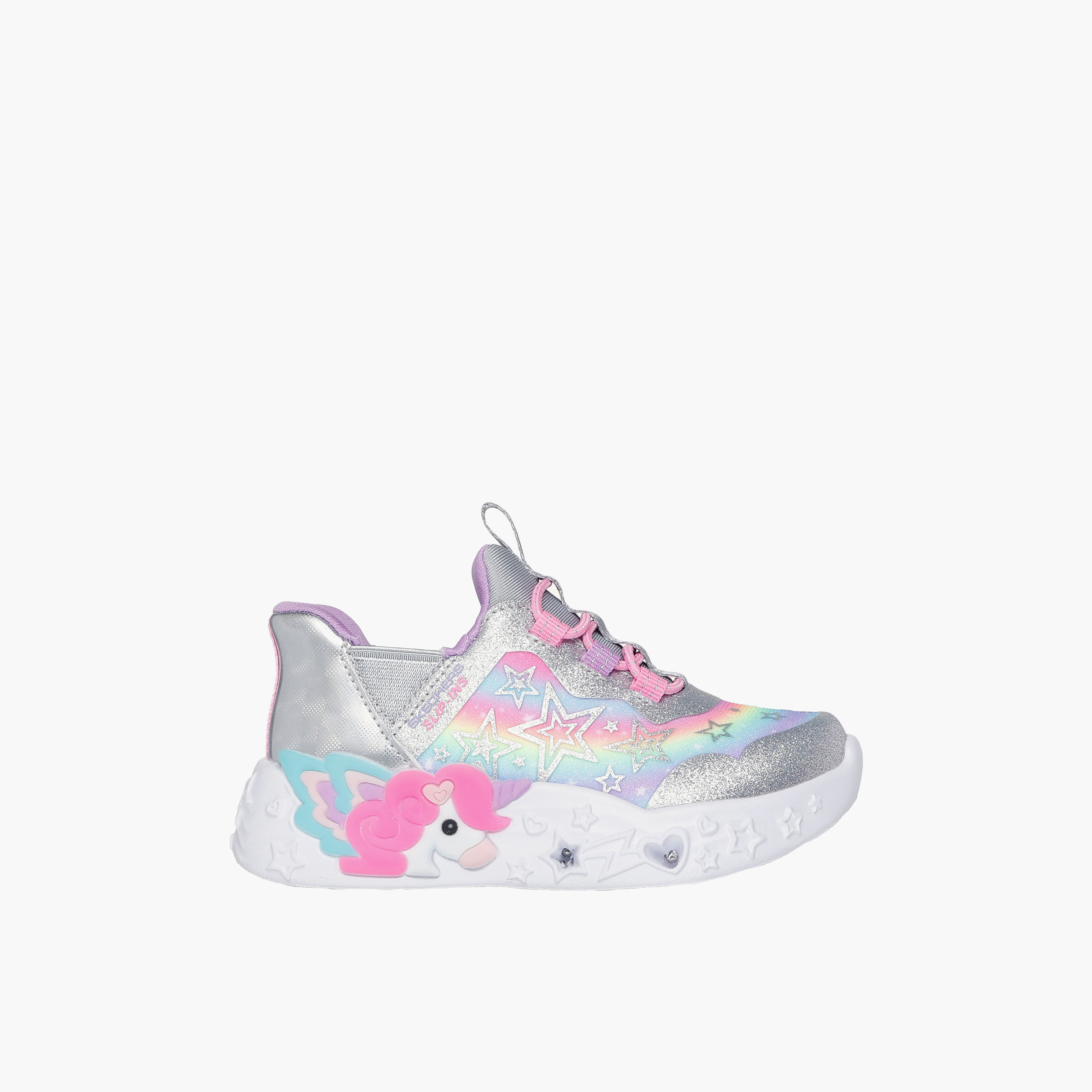 Skechers UNICORN CHARMER Slip-On Sneakers - 302297N-SMLT-baby-girls-shoes-closedshoes-image-4
