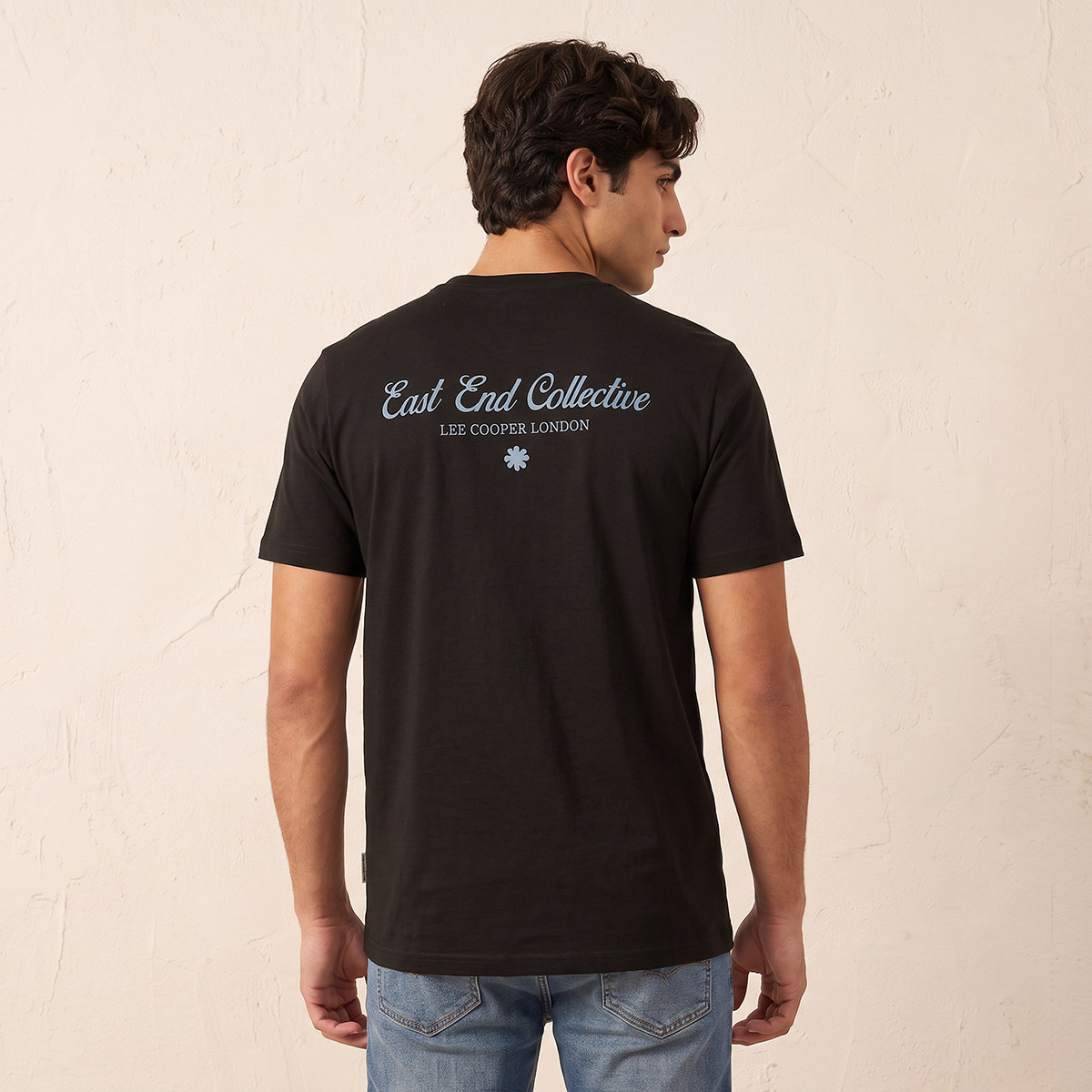 تيشيرت قطن بياقة ضيقة من لي كوبر-men-clothing-tshirtsandpolos-tshirts-image-3