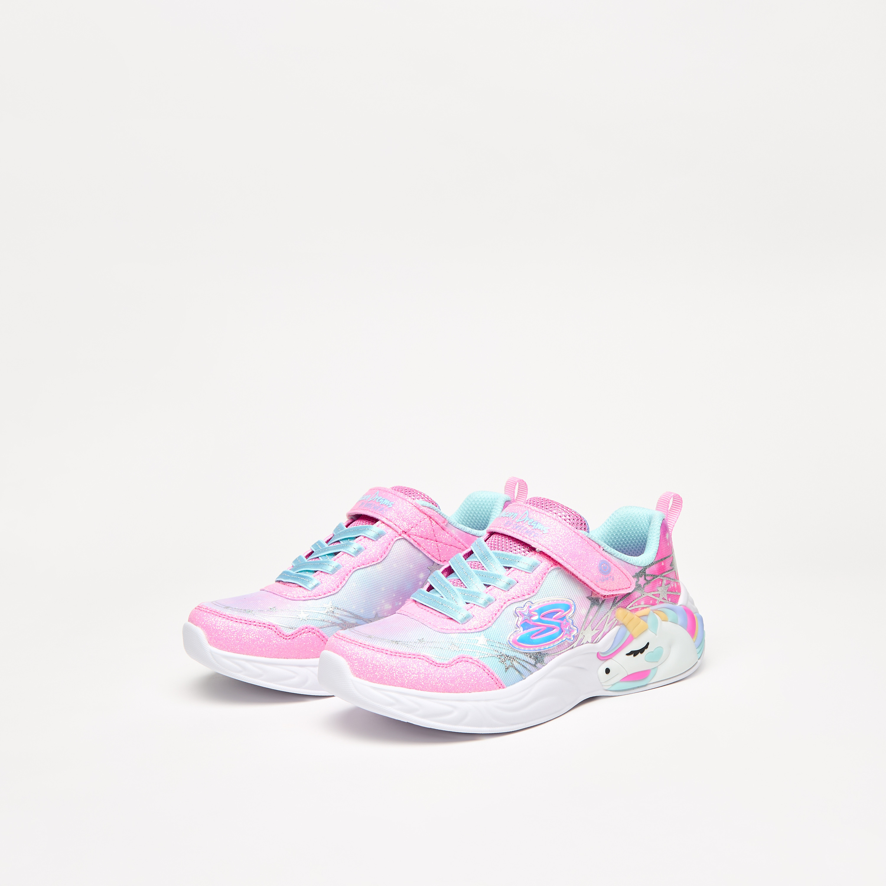 Skechers Unicorn Dreams Girls Memory Foam Sneakers 302299L-LVHP | OE-girls-shoes-sneakers-image-2