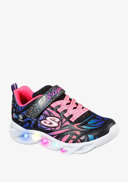 Skechers Girls' Sneakers with Hook and Loop Closure - S-LIGHTS TWISTY BRIGHTS-Girl%27s Sneakers-image-1