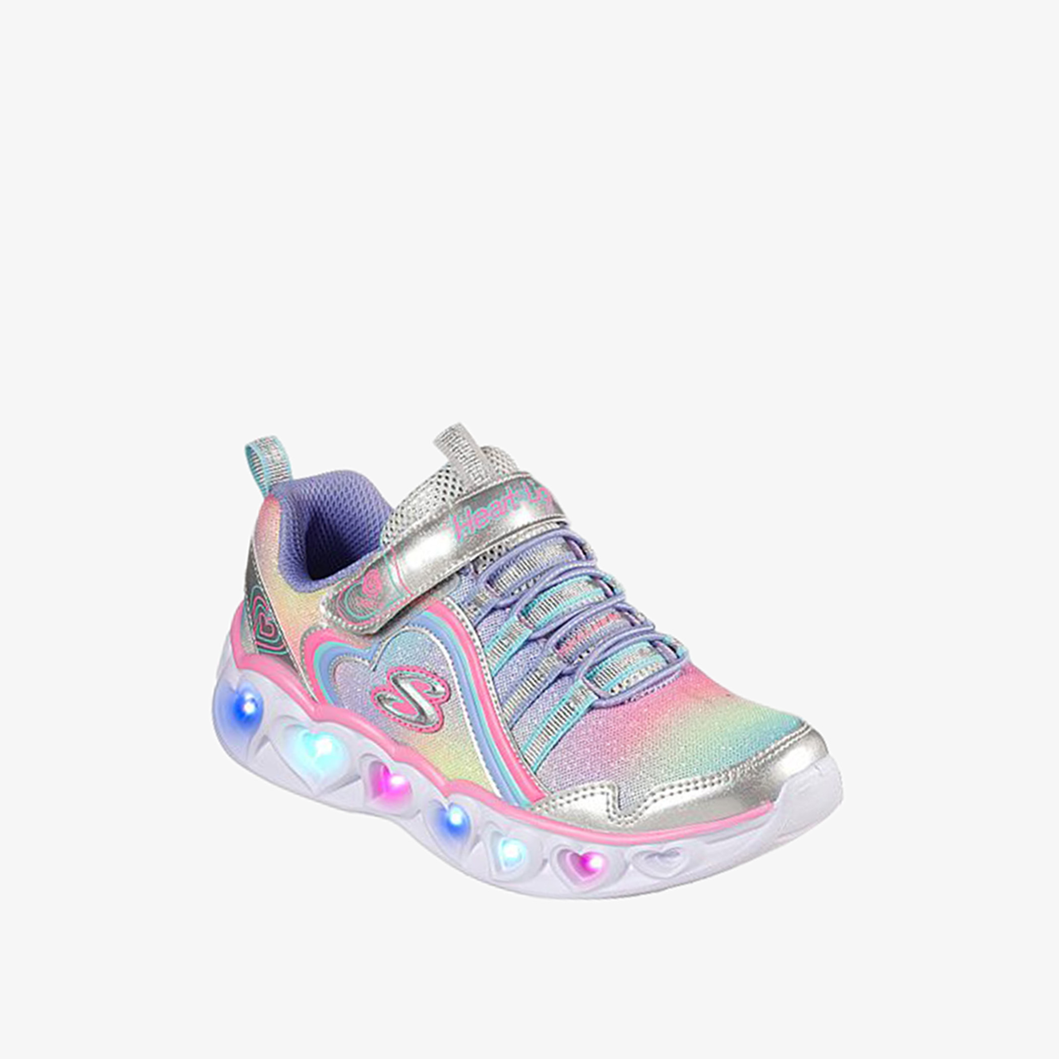 Shop Skechers Girls Ombre LED Trainers with Hook and Loop Closure