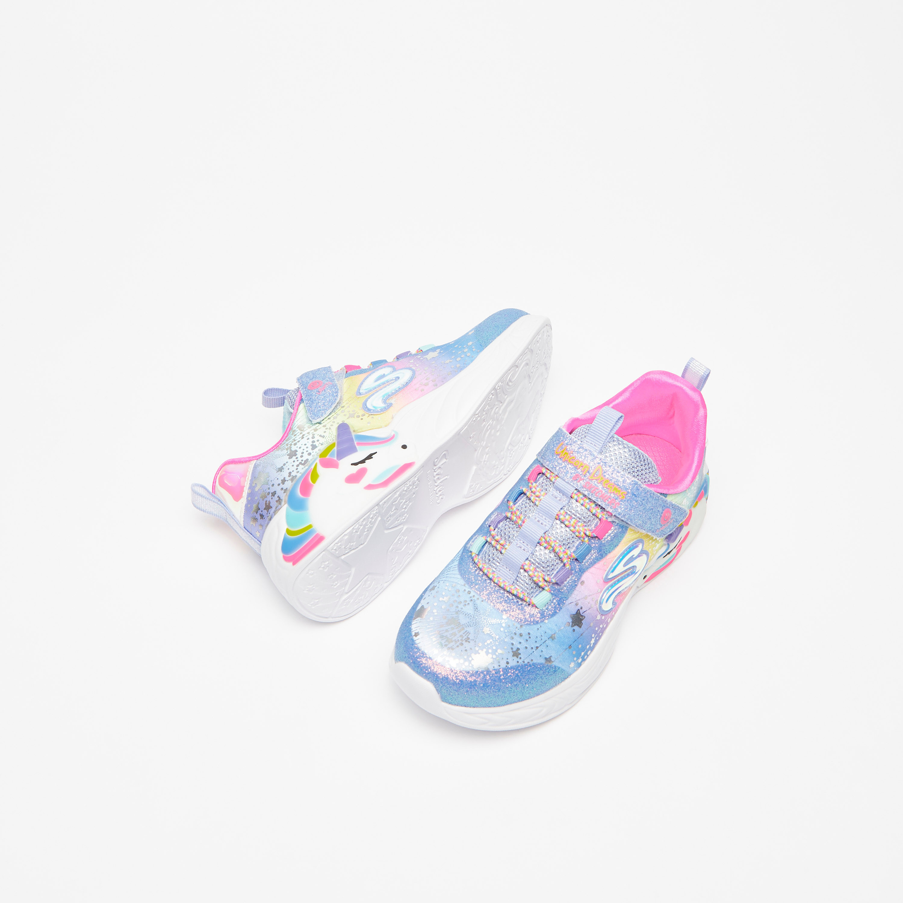حذاء سنيكرز يونيكورن دريمز للبنات من إسفنج ميموري فوم من سكيتشرز | 302311L-girls-shoes-sneakers-image-4