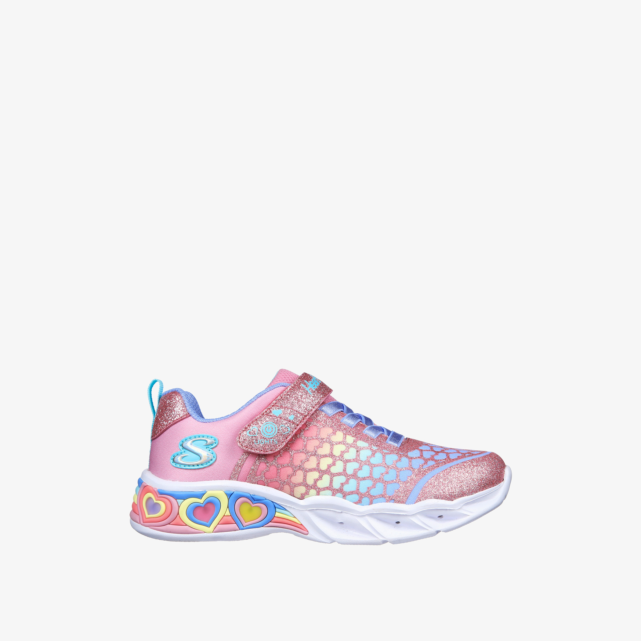 سنيكرز مضيء لامع للفتيات مع خطاف وحلقة إغلاق - SWEETHEART LIGHTS-girls-shoes-sneakers-image-2