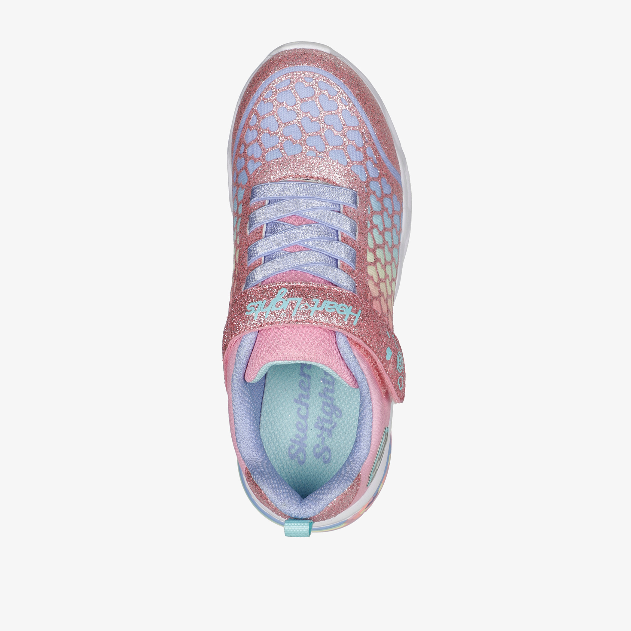 سنيكرز مضيء لامع للفتيات مع خطاف وحلقة إغلاق - SWEETHEART LIGHTS-girls-shoes-sneakers-image-3