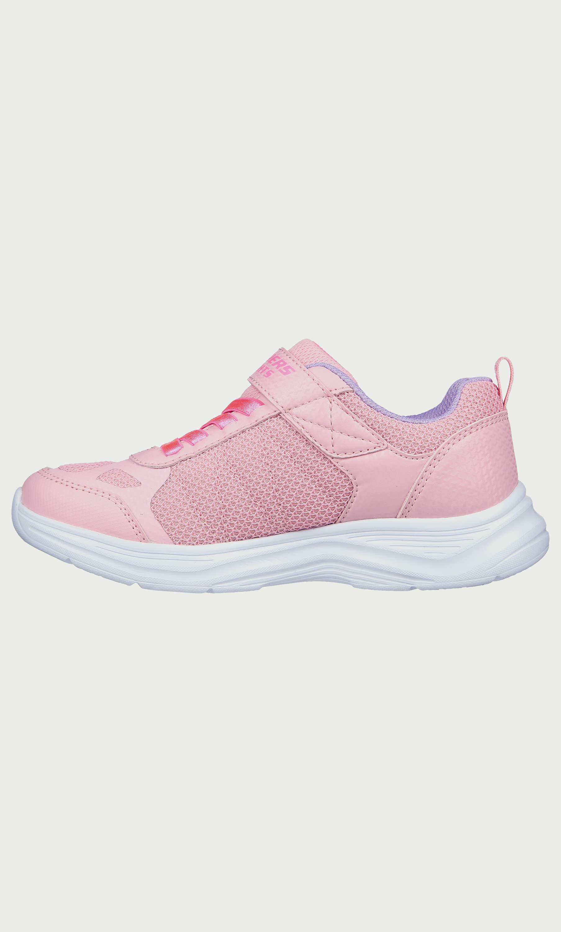حذاء بمقدمة مستديرة من سكيتشرز بلون أسود للأطفال مع شعار دائري من فيلكرو-girls-shoes-sneakers-image-4