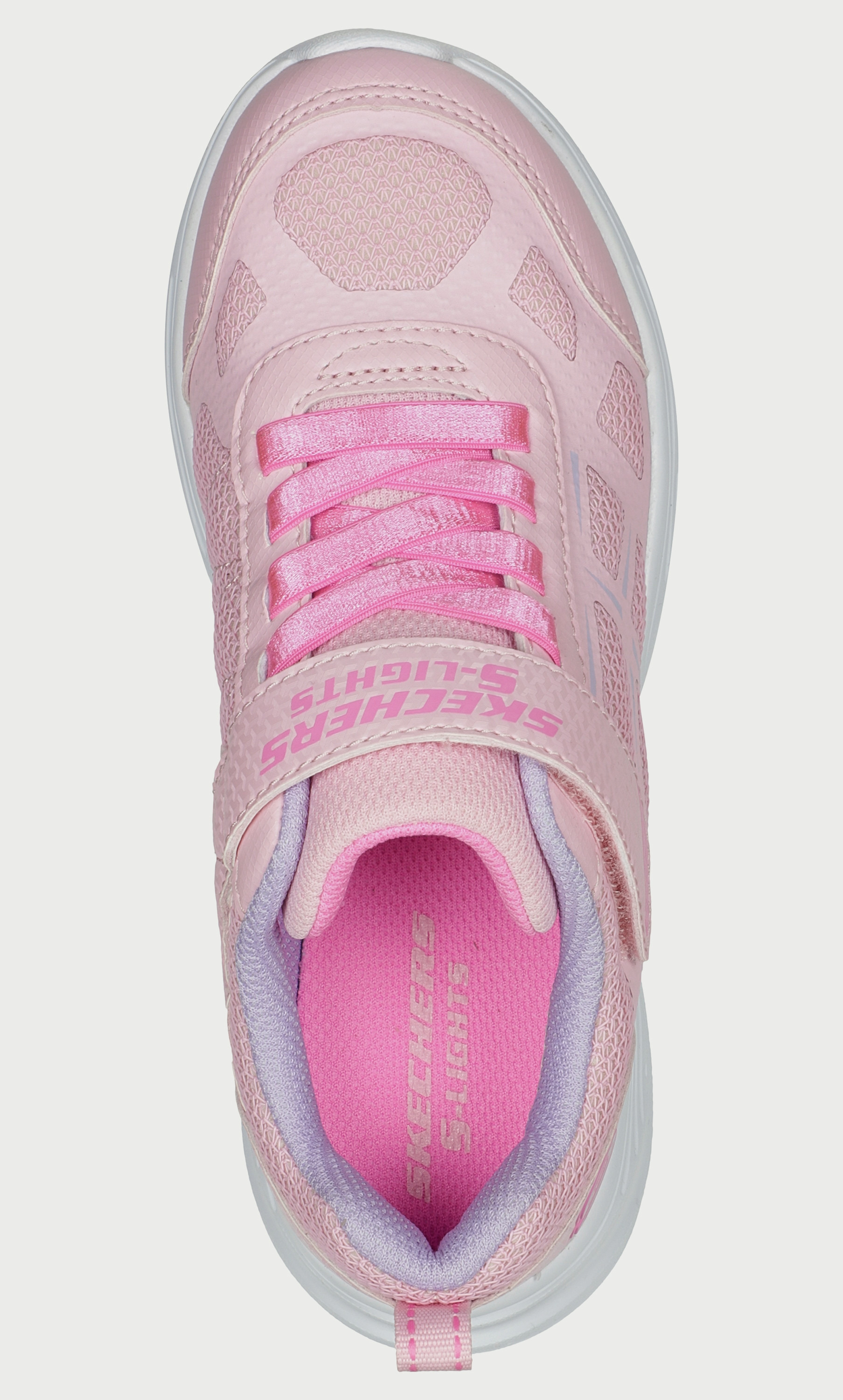 حذاء بمقدمة مستديرة من سكيتشرز بلون أسود للأطفال مع شعار دائري من فيلكرو-girls-shoes-sneakers-image-5