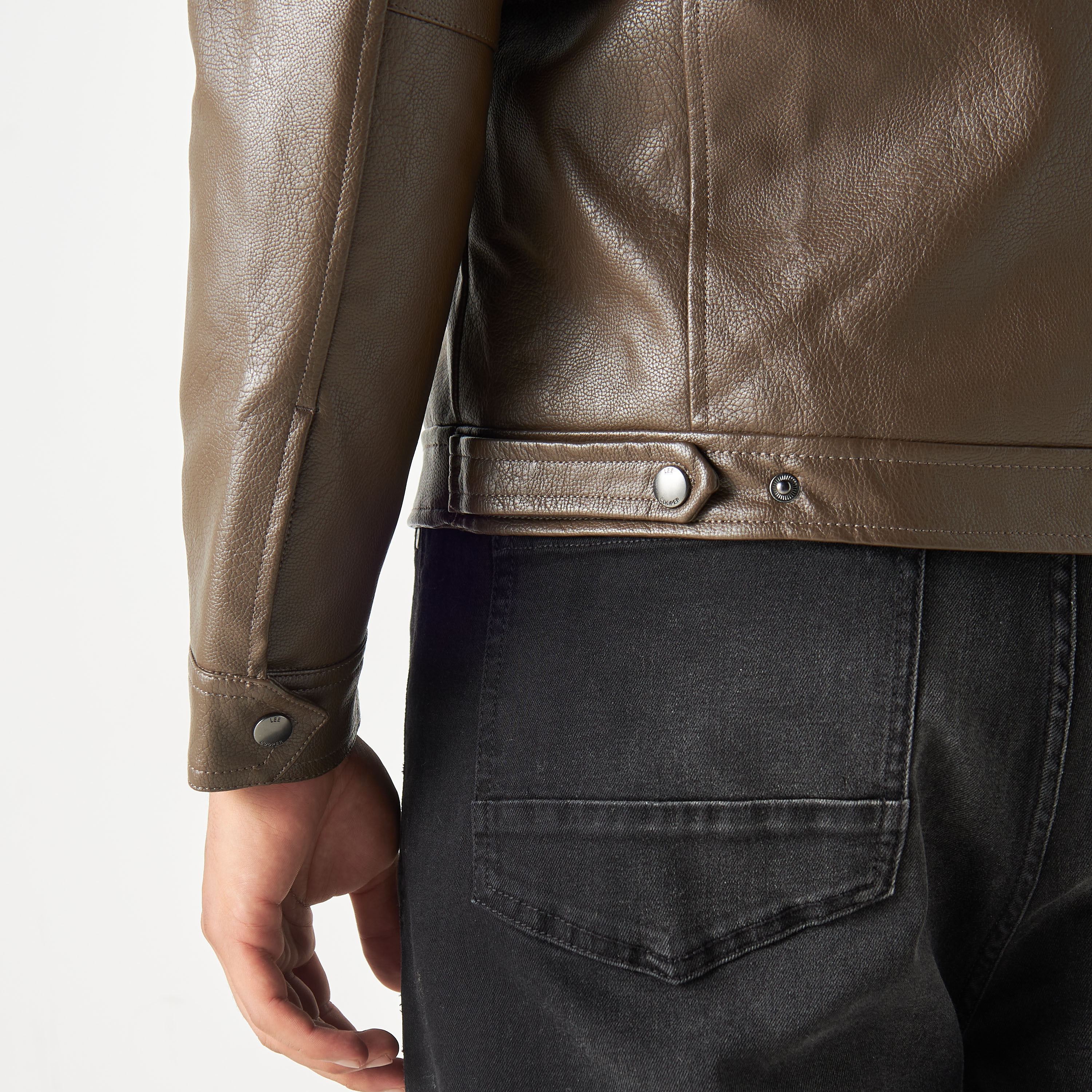 Lee Cooper Women Solid Biker Jacket with Pockets and Zip Closure XS Dark  Black: Buy Online at Best Price in UAE - Amazon.ae