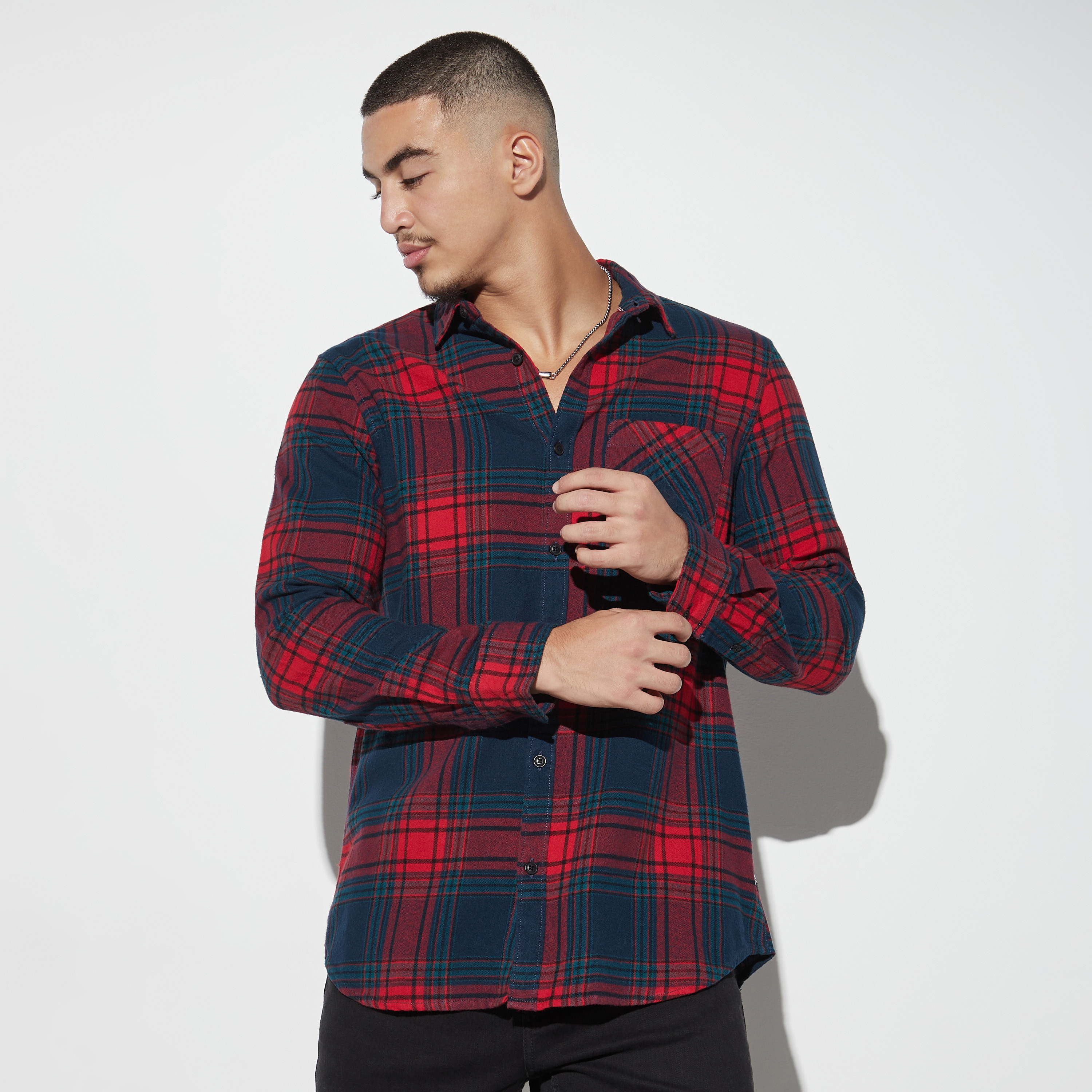 Lee cooper slim fit check 2024 shirt mens