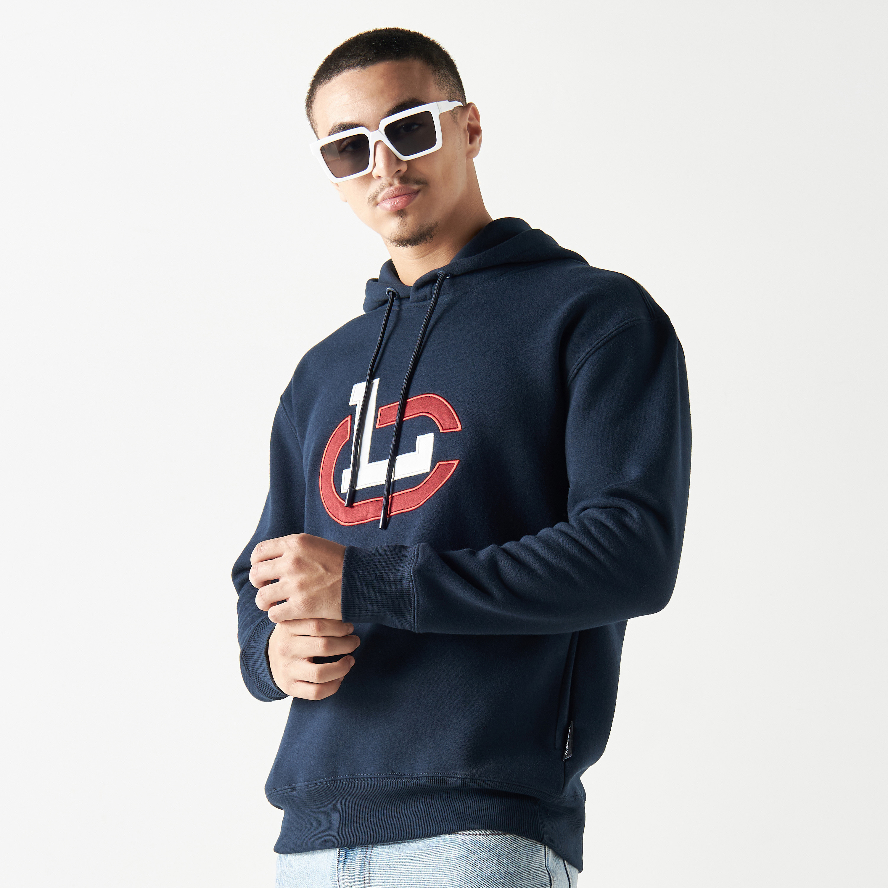 Embroidered hoodie men hotsell