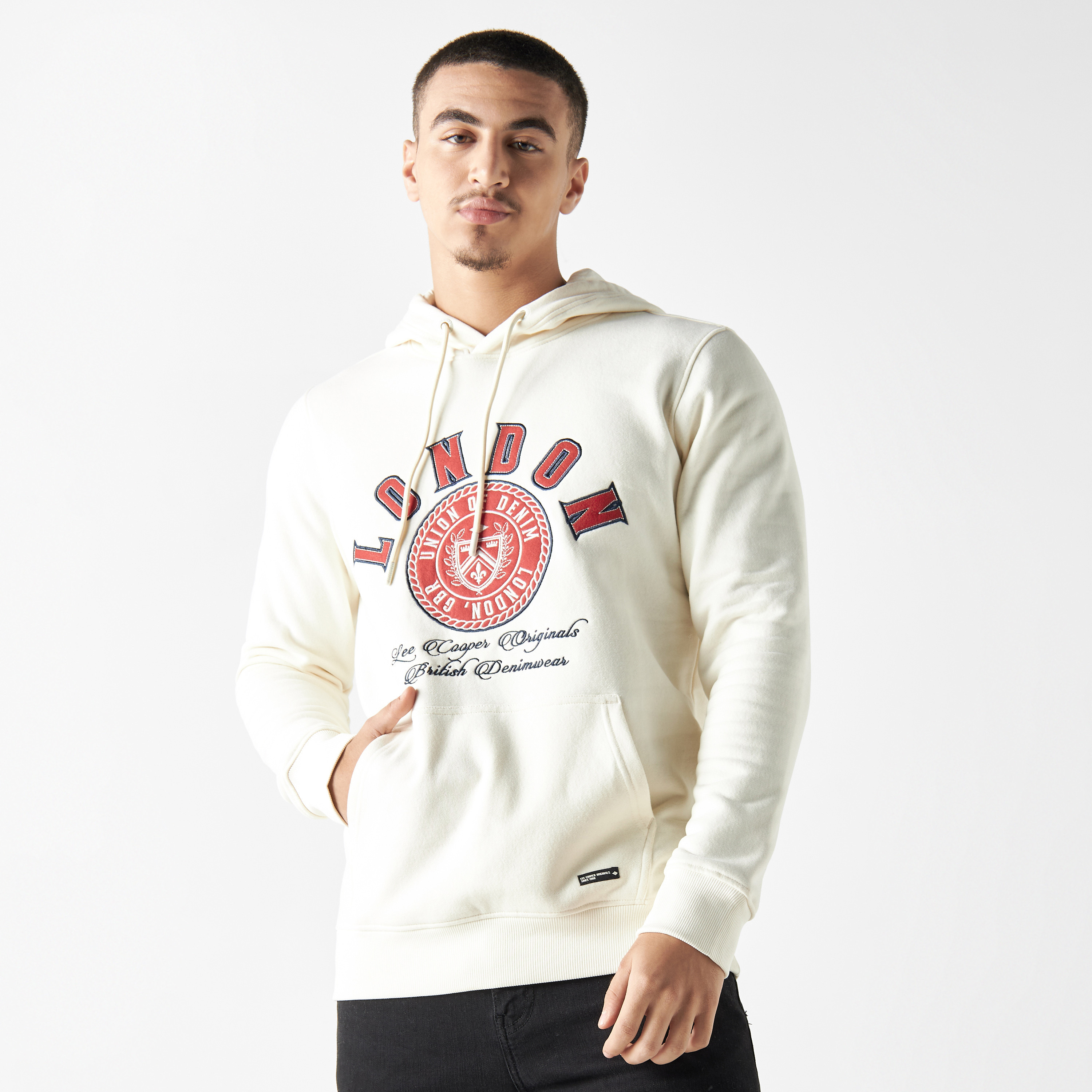 Embroidered hoodie deals mens