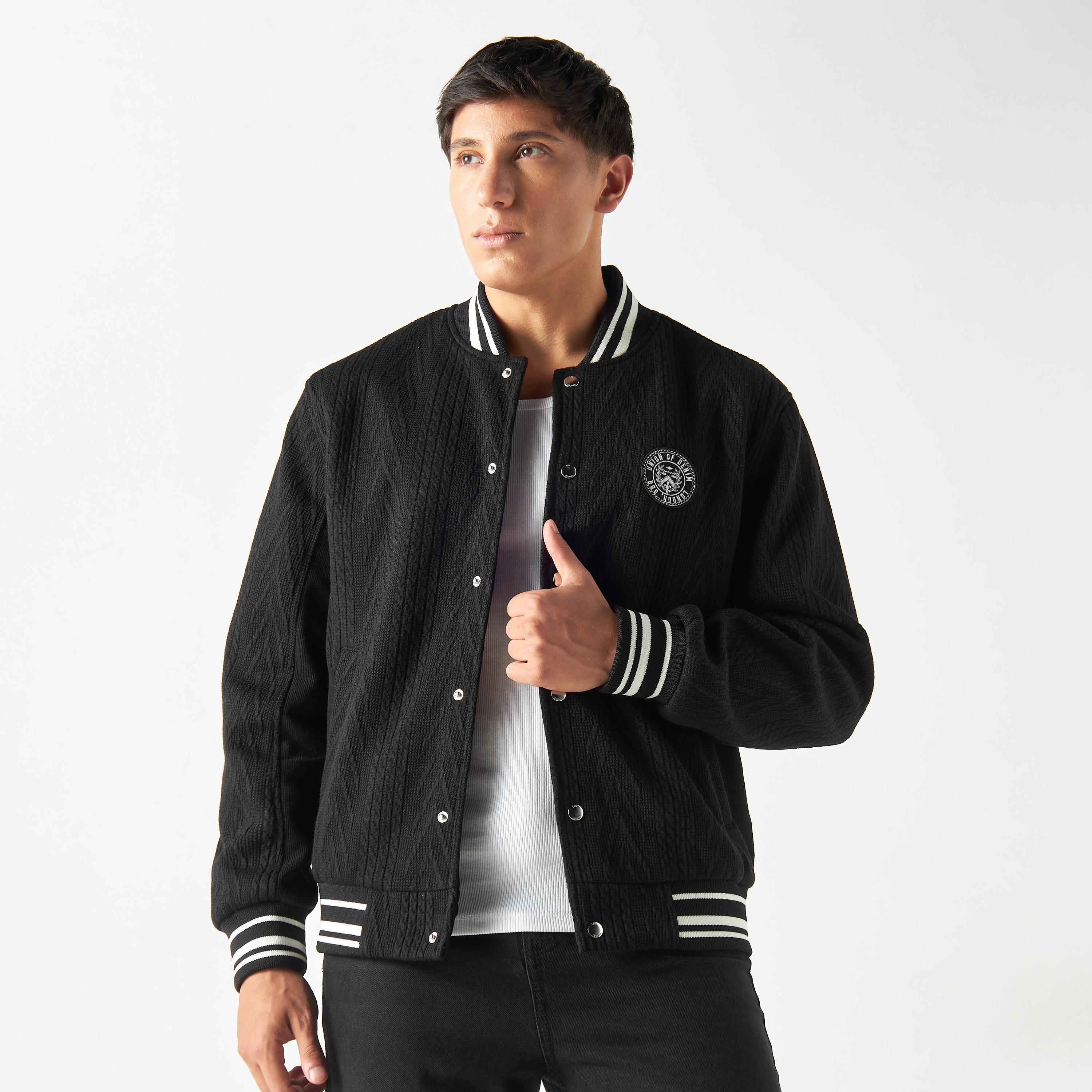 Lee cooper aop shop textured jacket mens