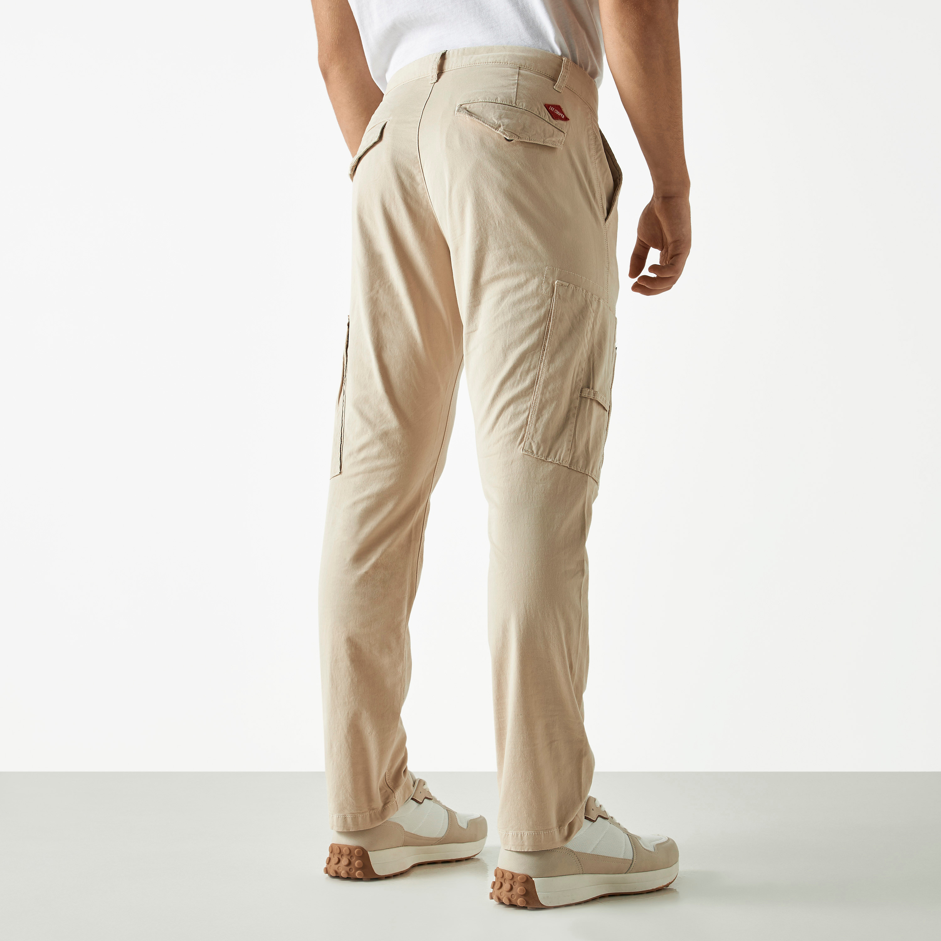 Lee Cooper Relaxed Fit Solid Cargo Pants-men-clothing-bottoms-trousersandchinos-trousers-image-3