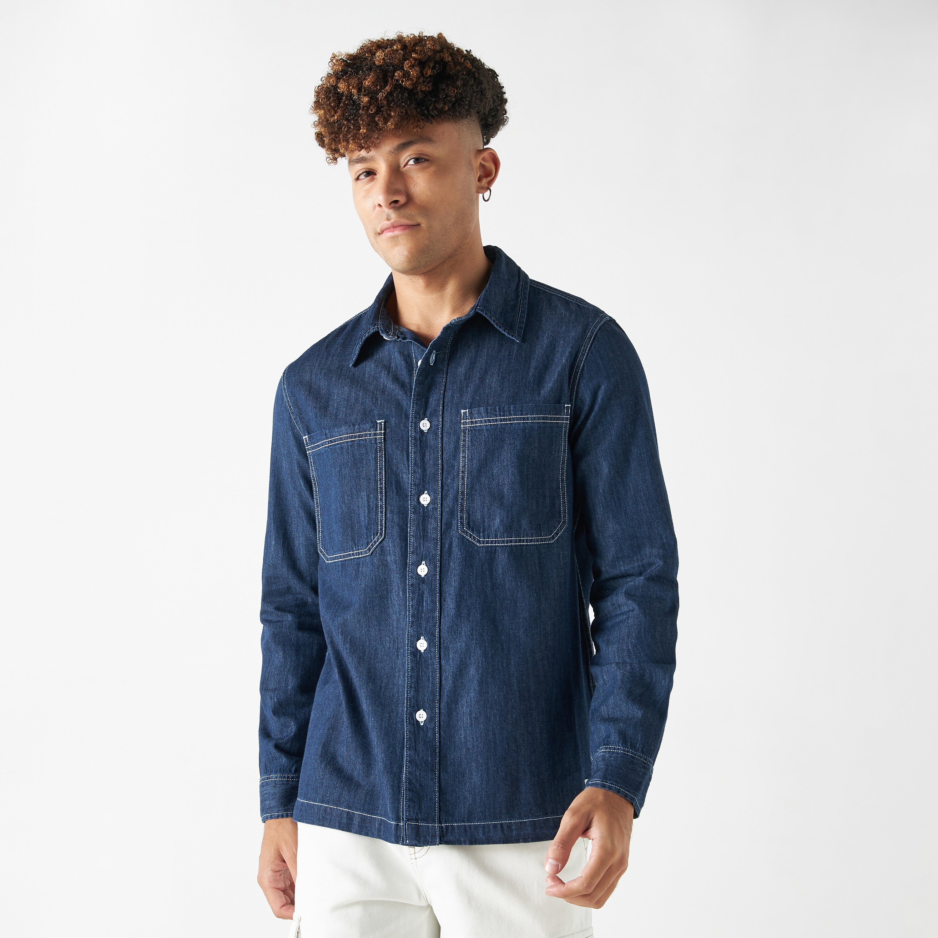 Lee cooper denim sales shirt mens