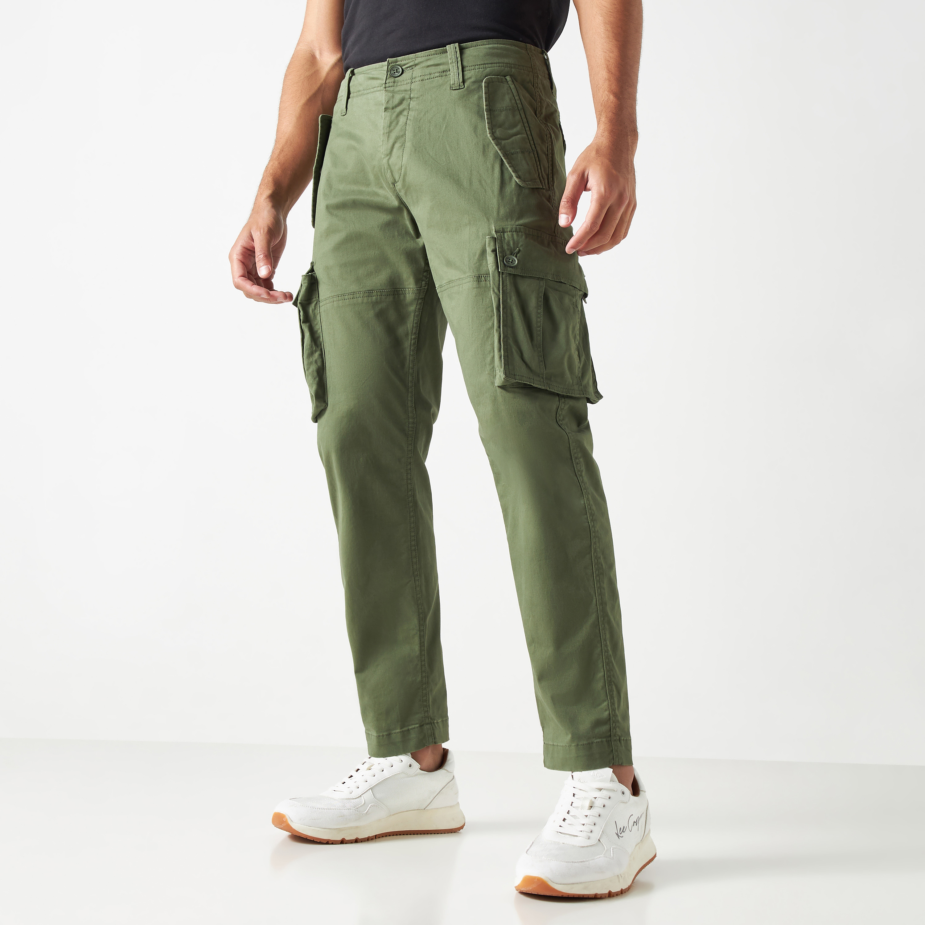 Lee Cooper Relaxed Fit Cargo Pants-men-clothing-trousersandchinos-trousers-image-1