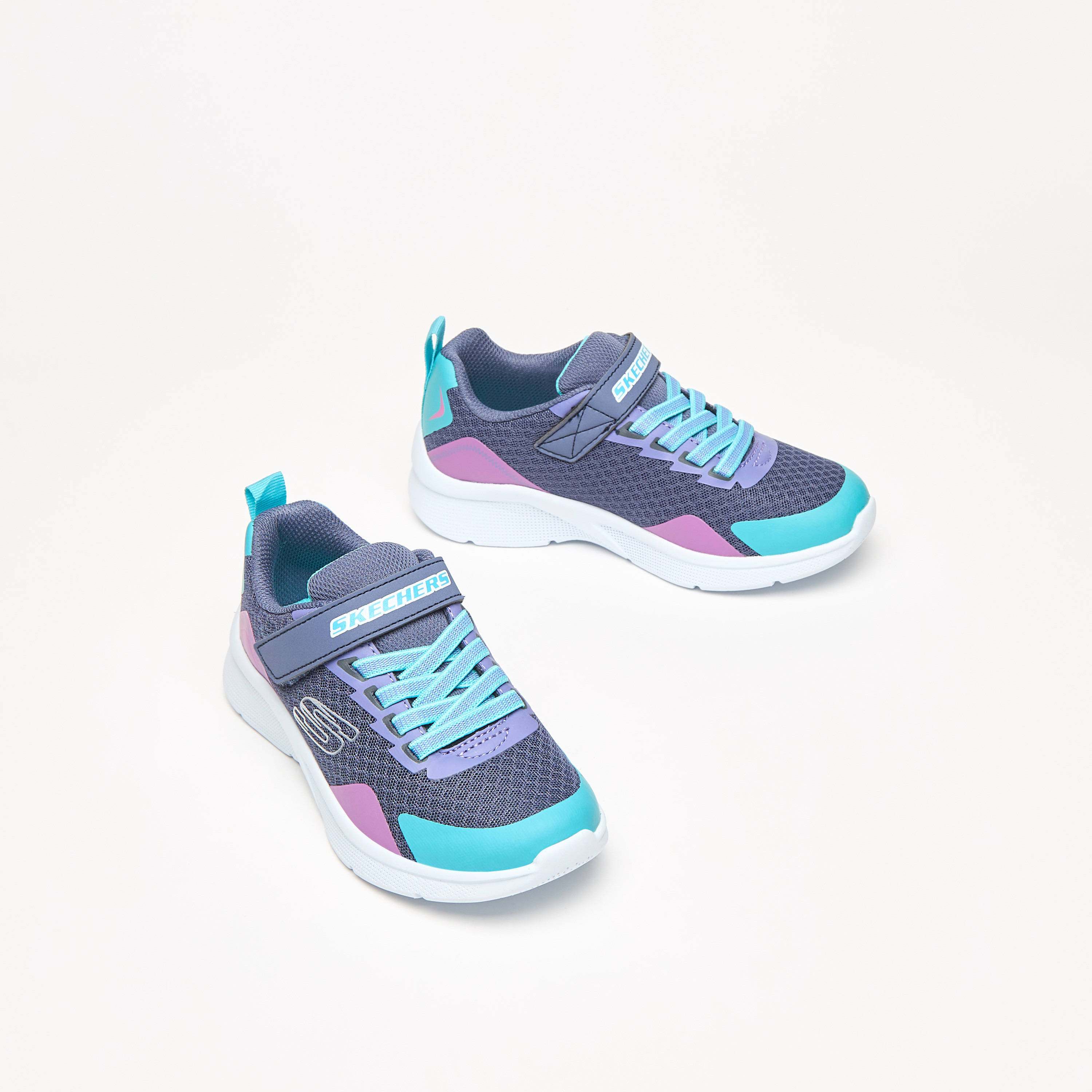 سكيتشرز حذاء رياضي مايكروسكوبيك ميموري فوم كاحل منخفض للبنات 302348L-CCMT | OE-girls-shoes-sneakers-image-1