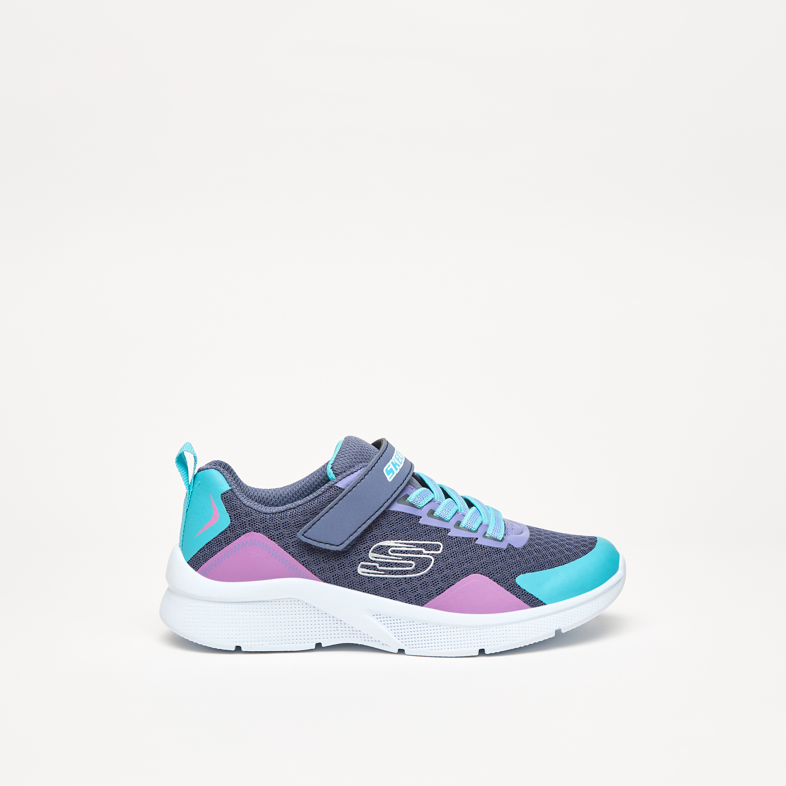 سكيتشرز حذاء رياضي مايكروسكوبيك ميموري فوم كاحل منخفض للبنات 302348L-CCMT | OE-girls-shoes-sneakers-image-4
