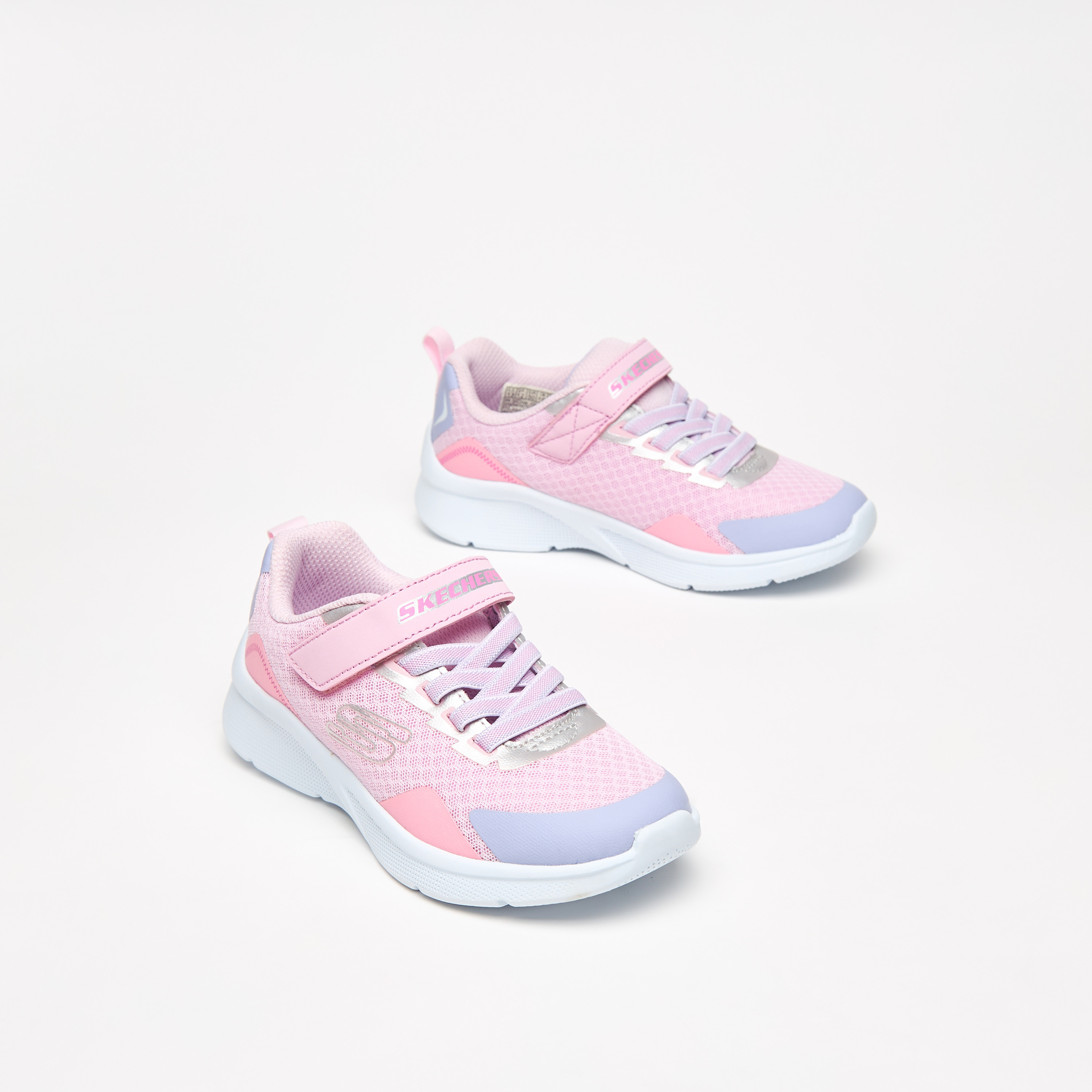 سكيتشرز حذاء رياضي مايكروسكوبيك ميموري فوم كاحل منخفض للبنات 302348L-CCMT | OE-girls-shoes-sneakers-image-9