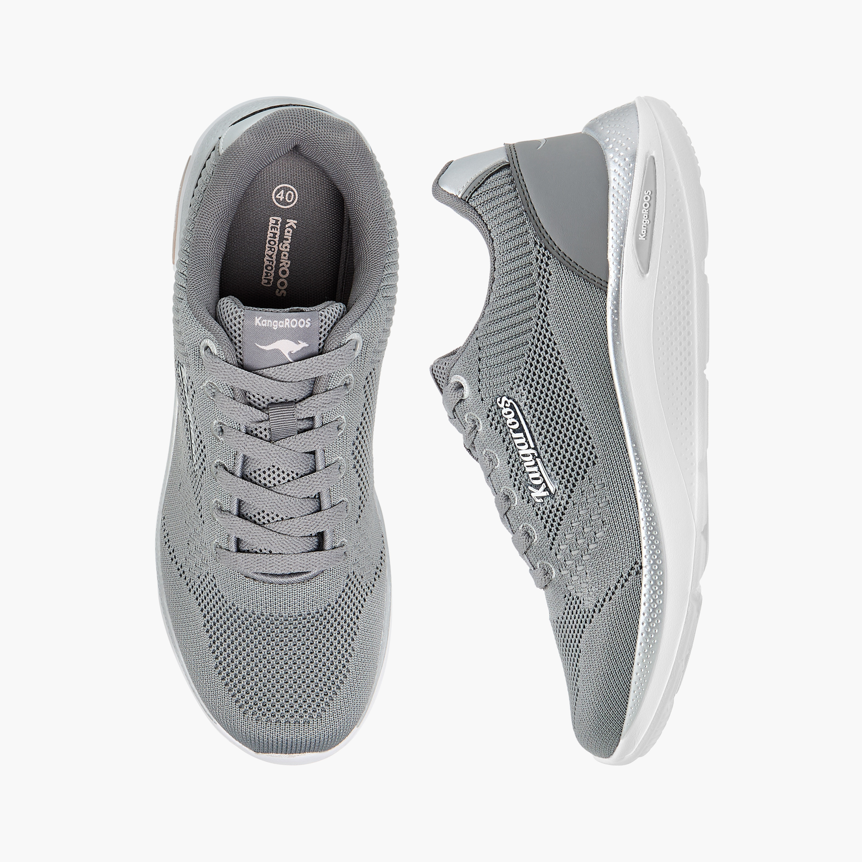KangaROOS Women's Textured Lace-Up Sports Shoes-women-shoes-sports-image-1